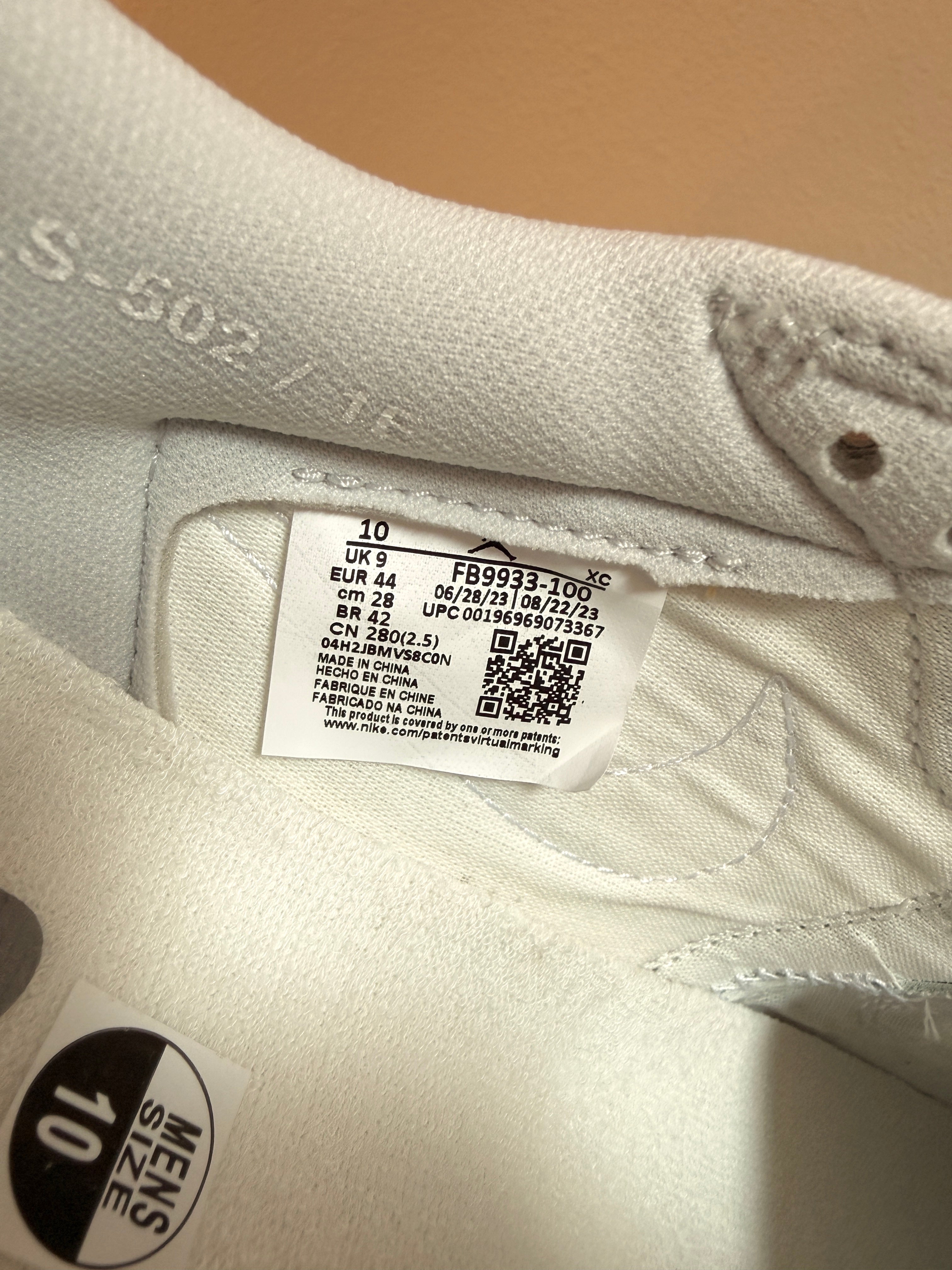Jordan 1 Retro Low '85 Neutral Grey Size 10 MISSING LID