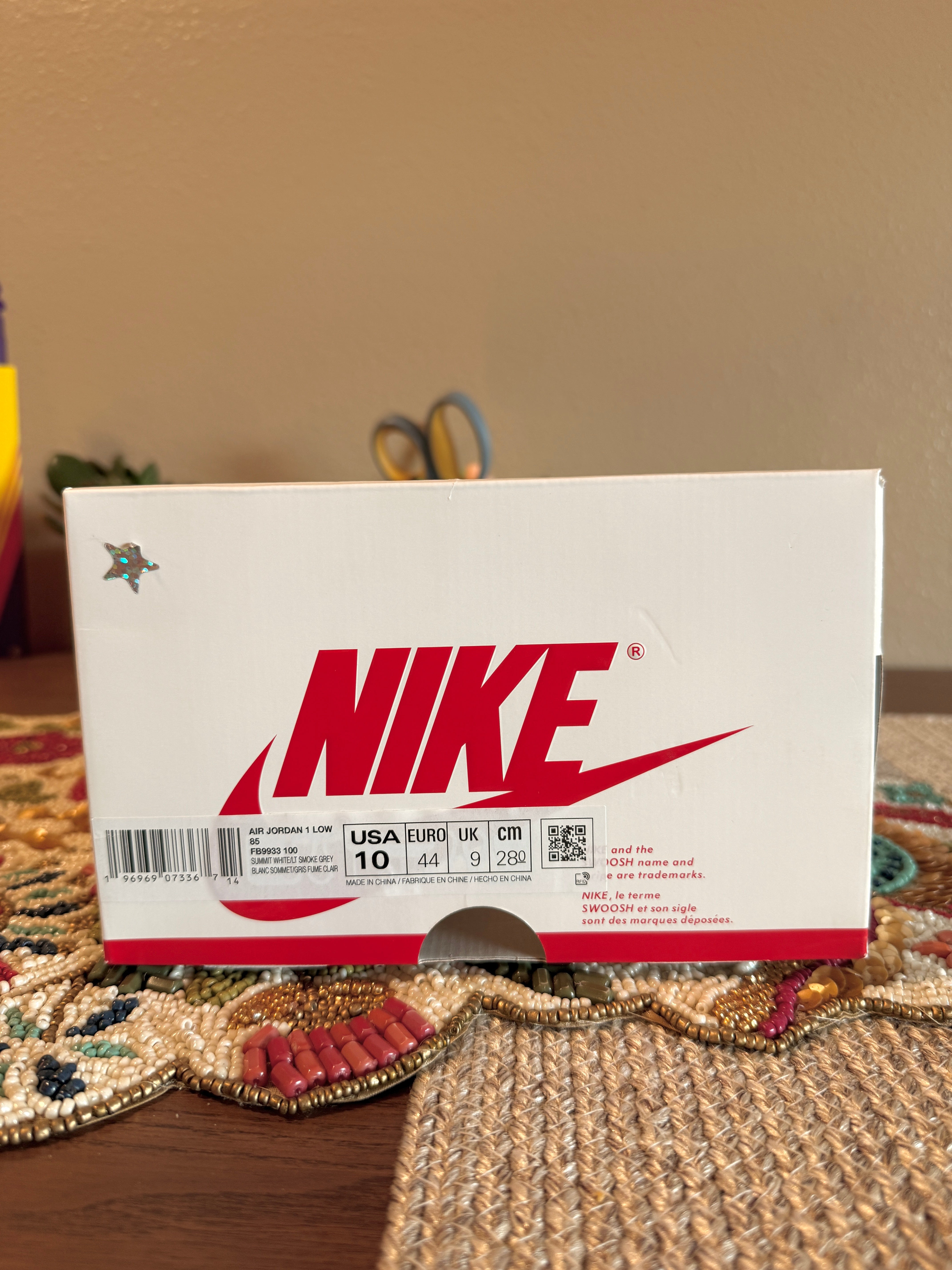 Jordan 1 Retro Low '85 Neutral Grey Size 10 MISSING LID