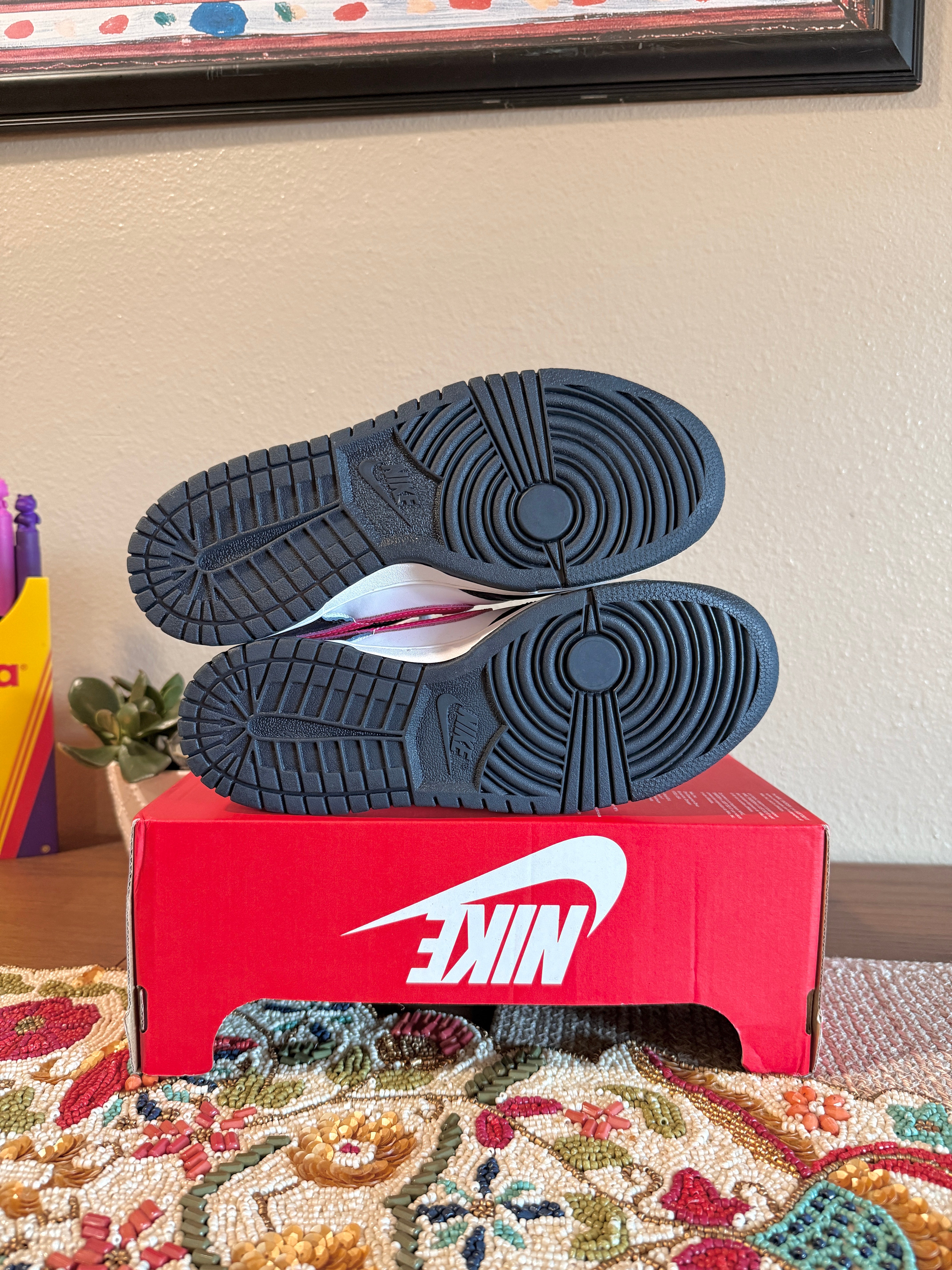 Nike Dunk Low Obsidian Fierce Pink (GS) Size 6 MISSING LID