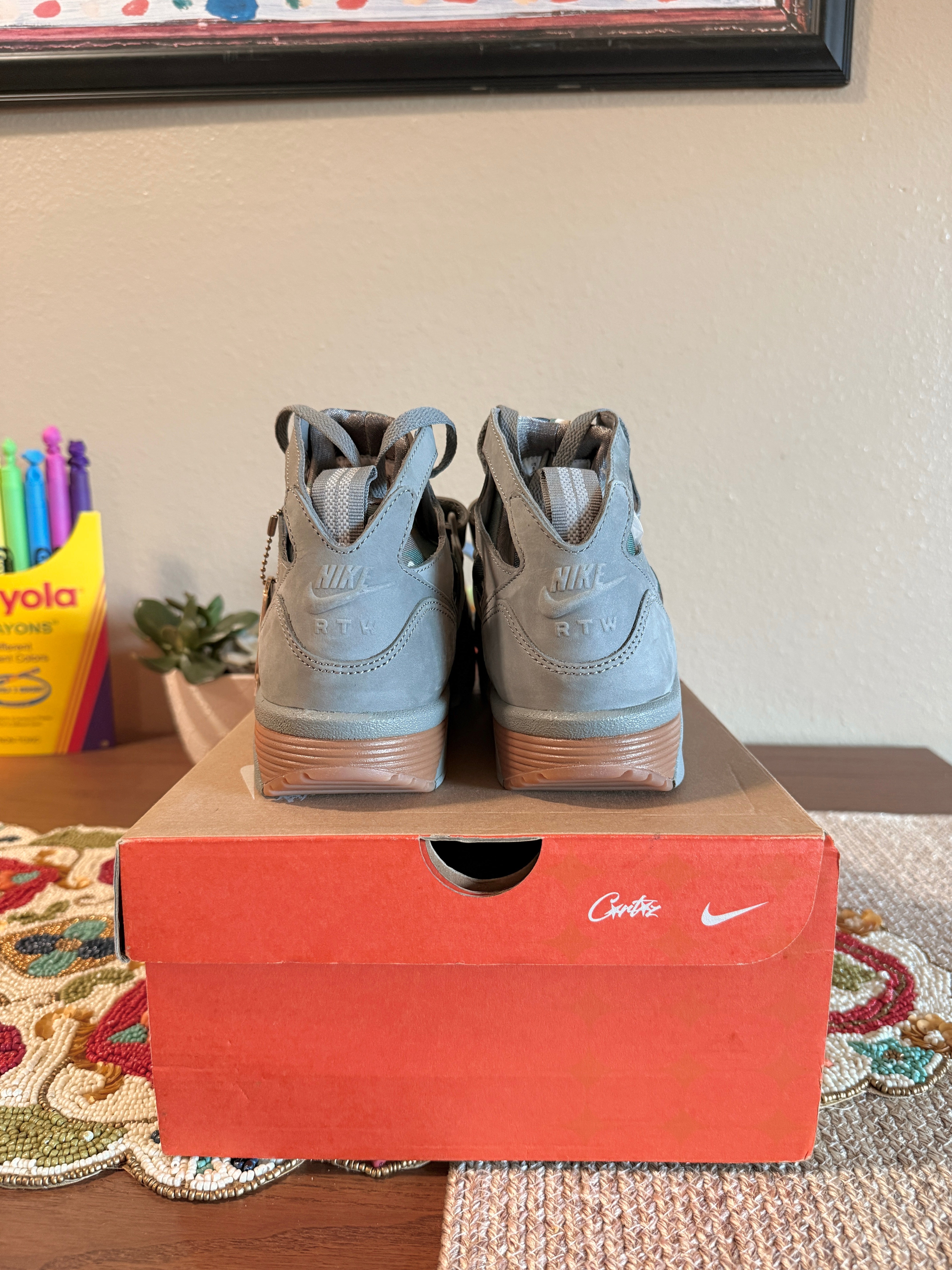 Nike Air Trainer Huarache Corteiz Gully Grey Size 8