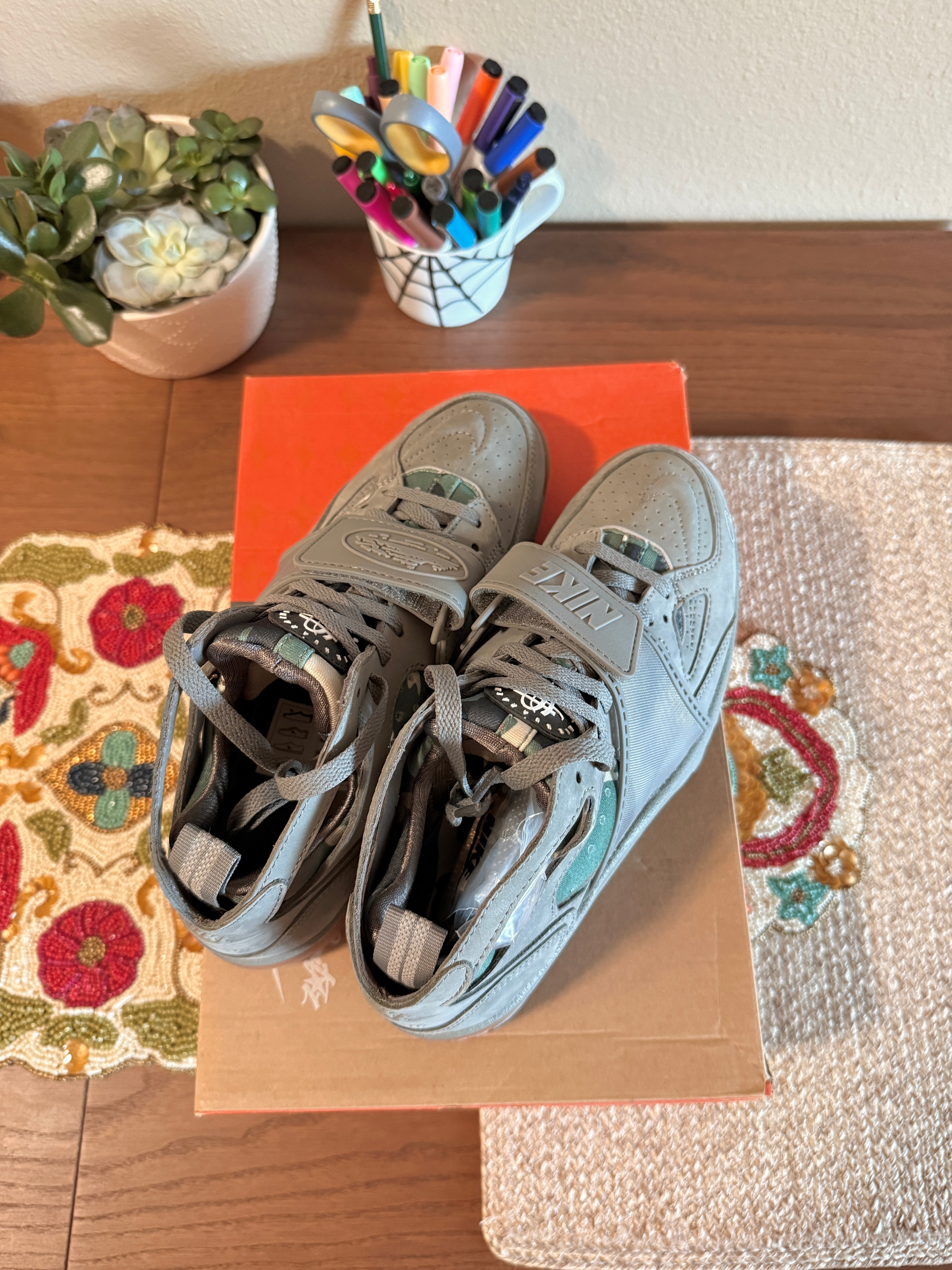 Nike Air Trainer Huarache Corteiz Gully Grey Size 8