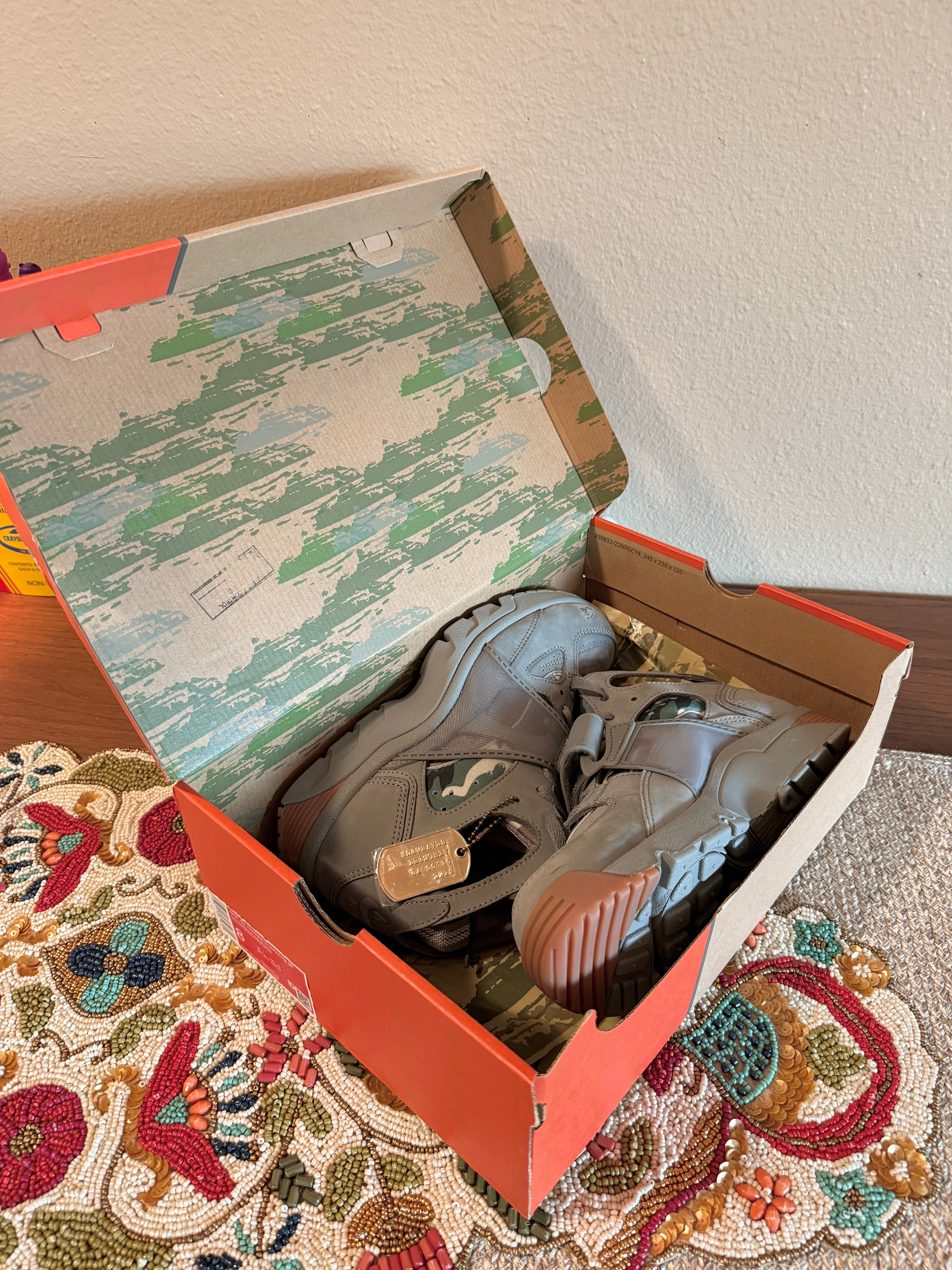 Nike Air Trainer Huarache Corteiz Gully Grey Size 8