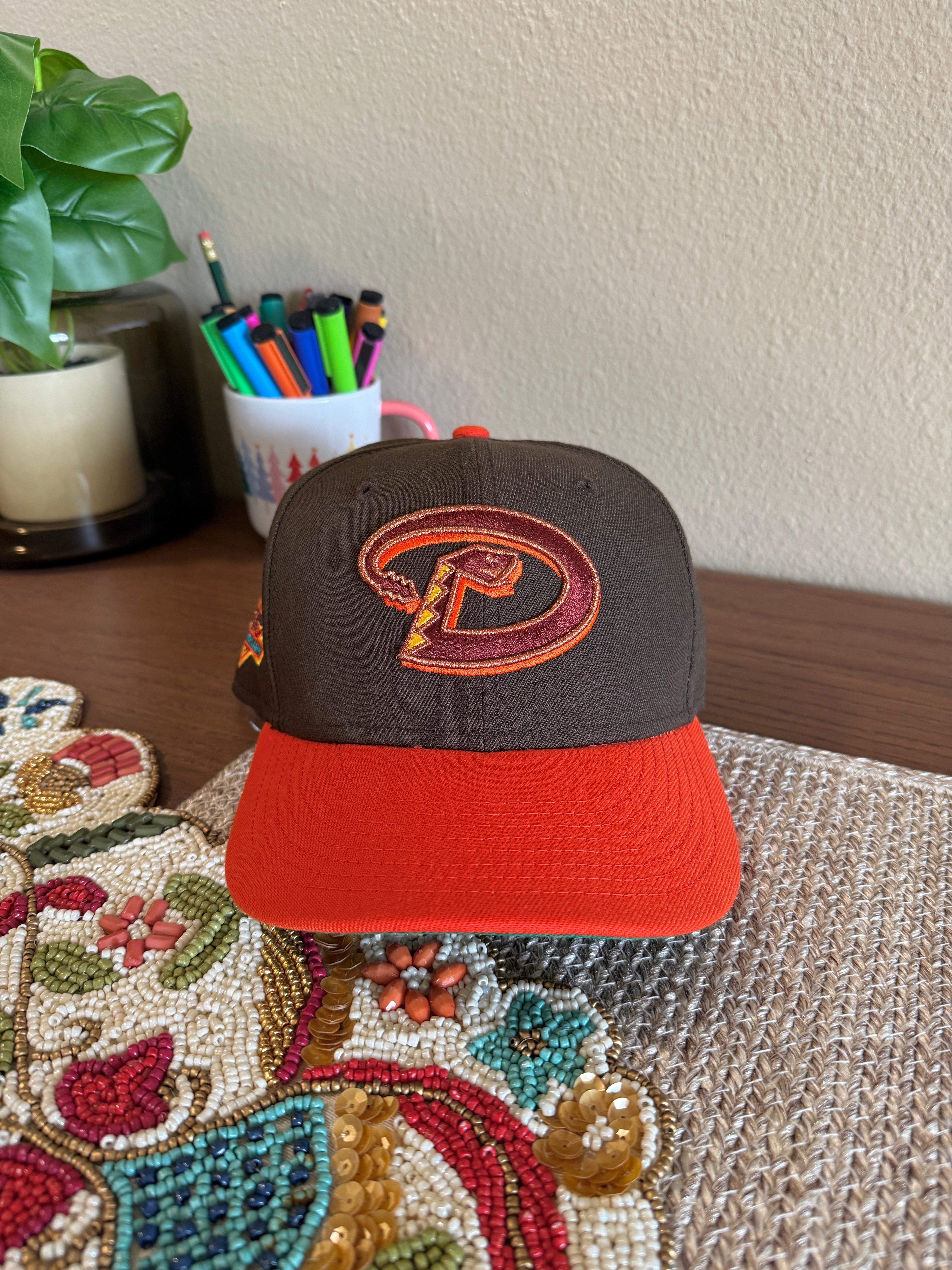 New Era Arizona Diamondbacks Dio The Last in Line Fitted Hat Brown USED Size 7 1/4