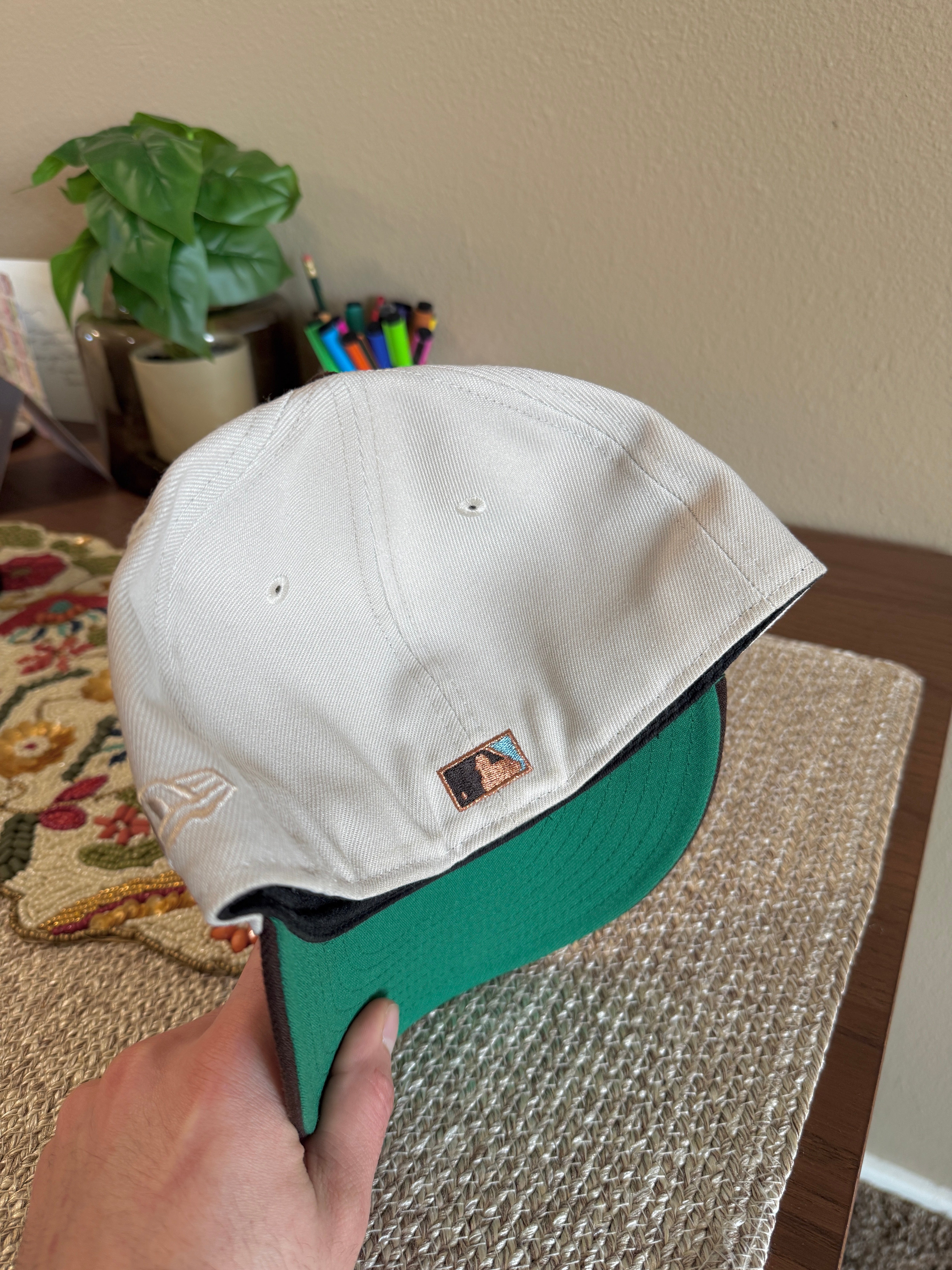 New Era Seattle Mariners 2023 All Star Game Fitted Hat Stone USED Size 7 3/8