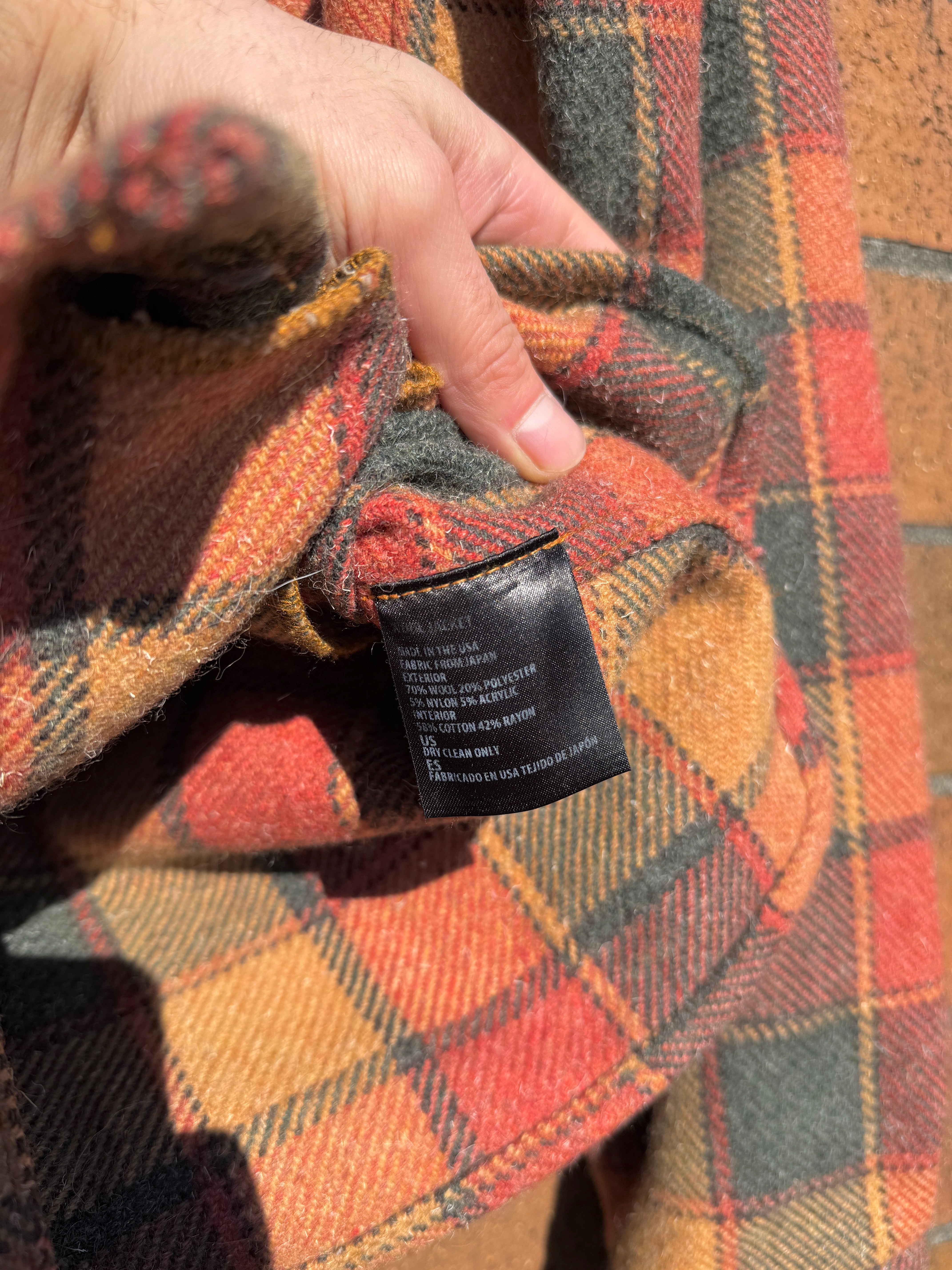 Freenote Cloth Wool Plaid Jacket Sz M