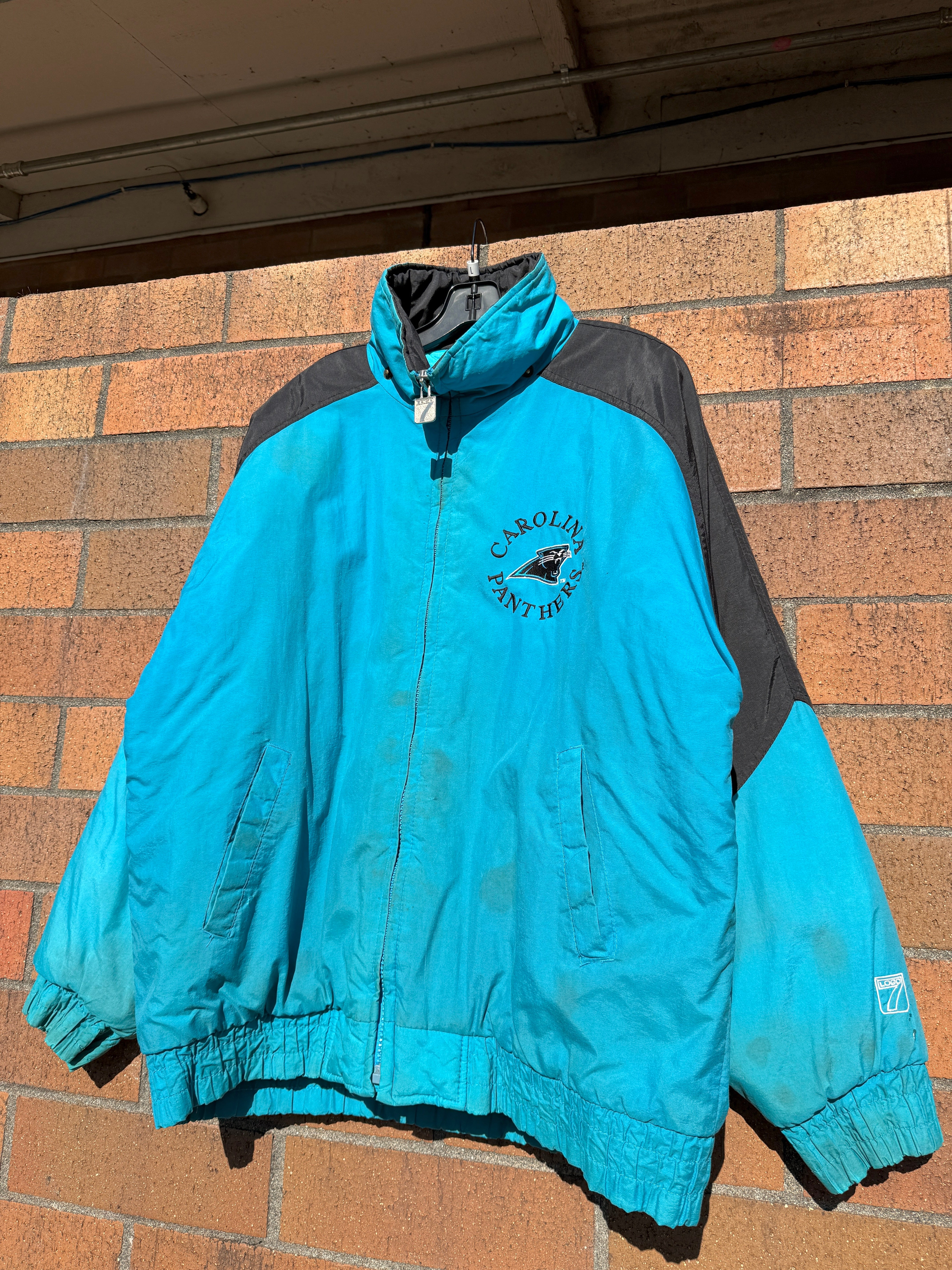 90s Carolina Panthers Logo 7 Jacket Sz L