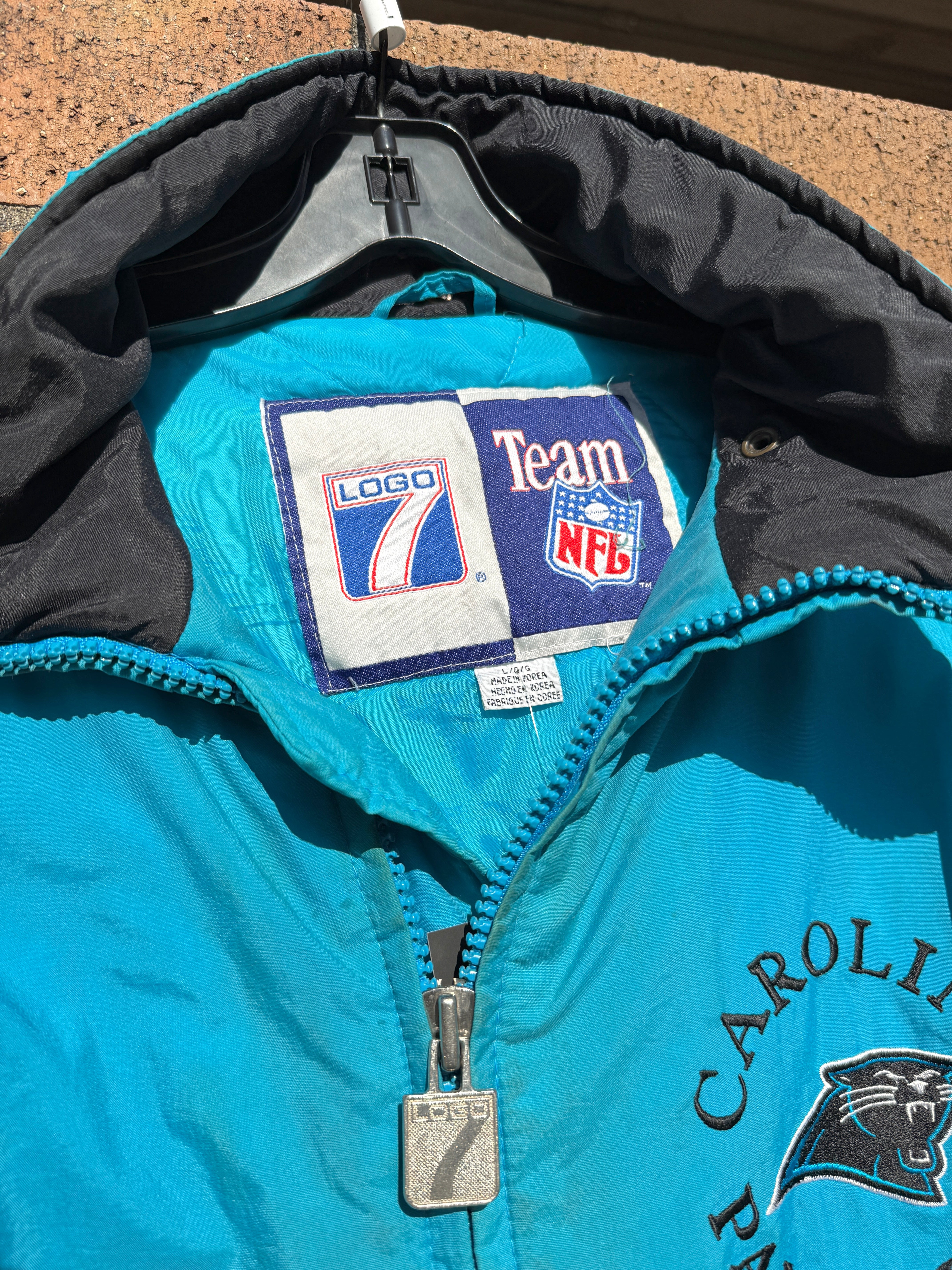 90s Carolina Panthers Logo 7 Jacket Sz L