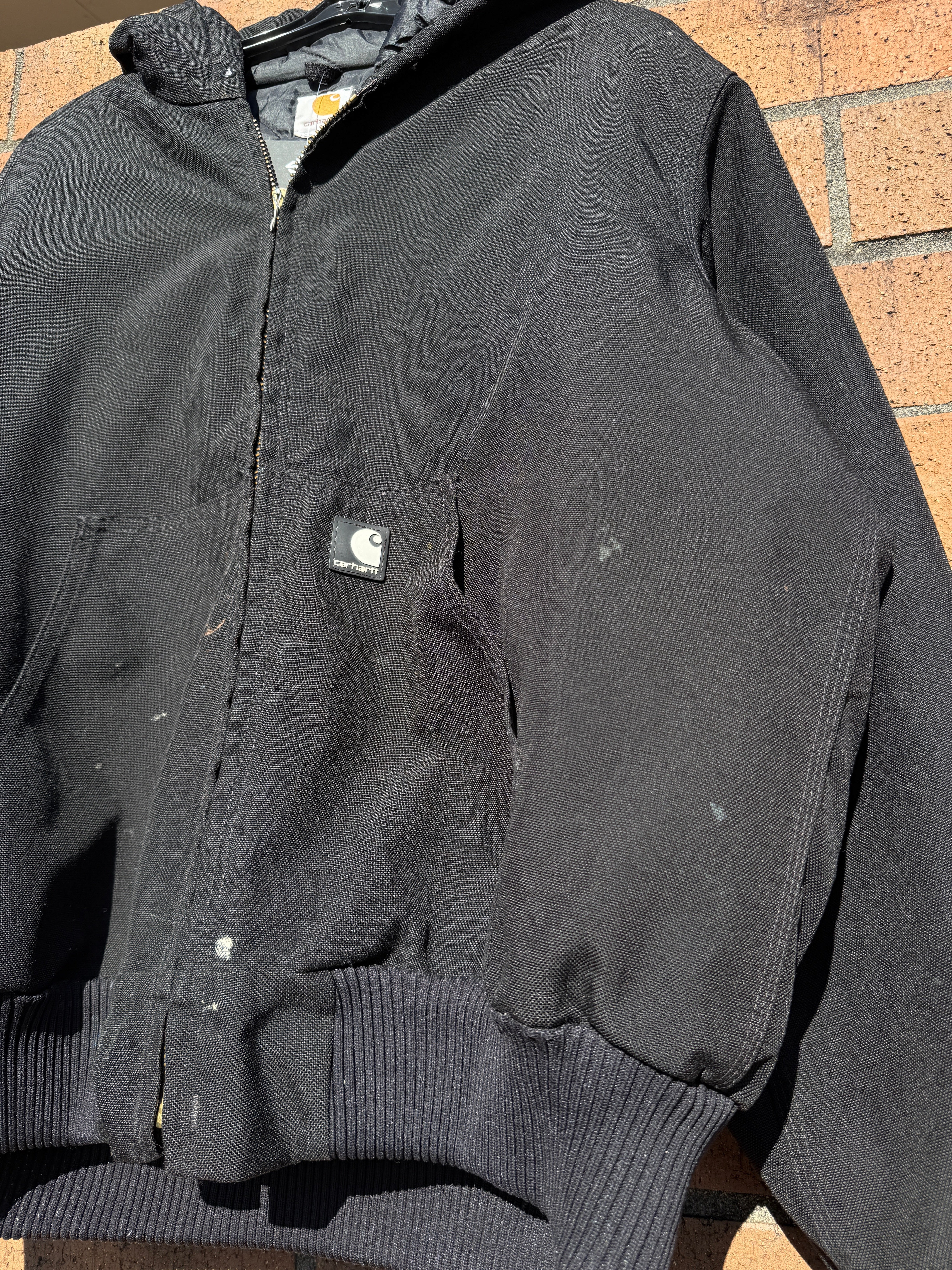 2010s Carhartt Black Hooded Active Jacket Sz L