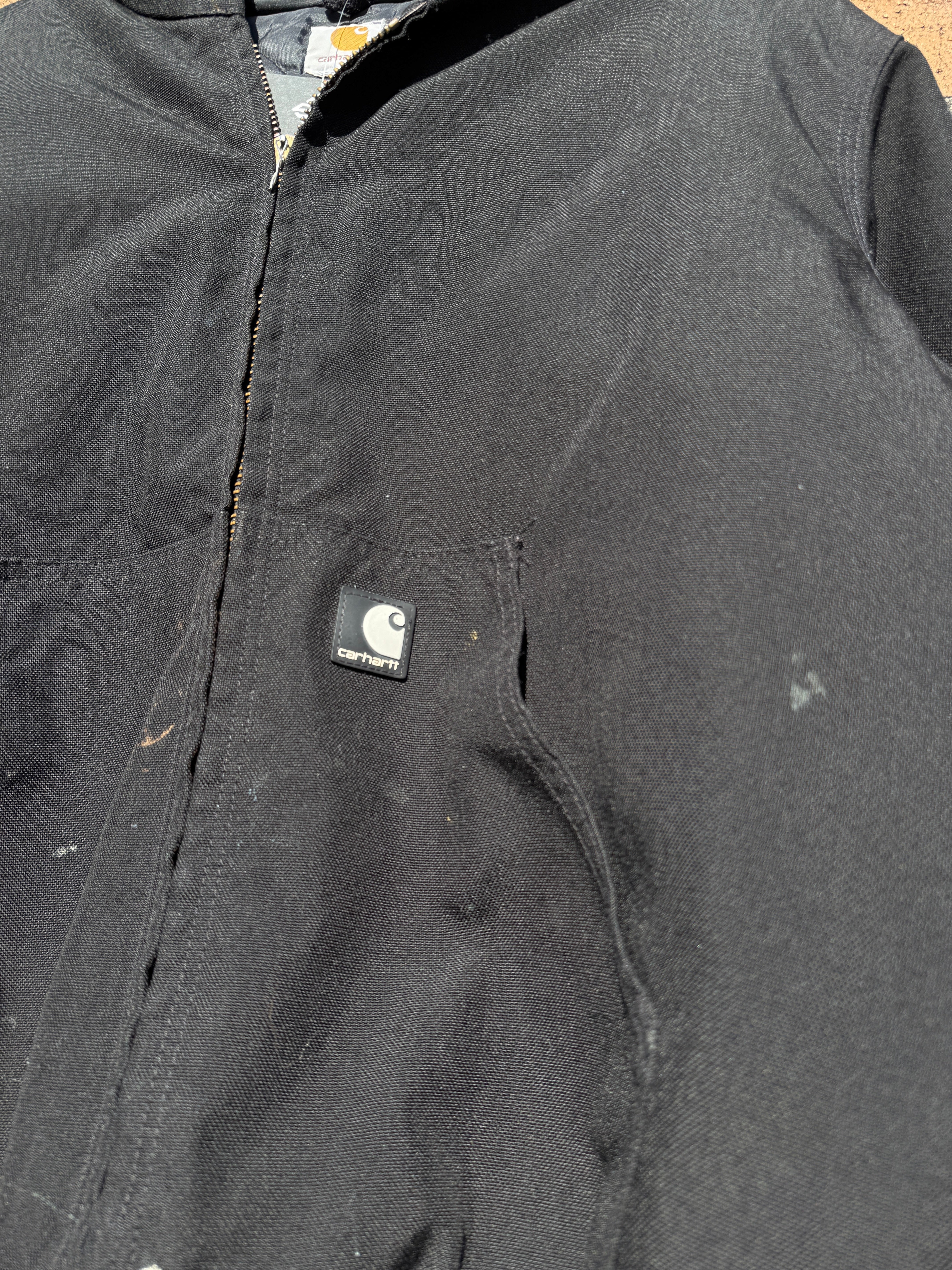 2010s Carhartt Black Hooded Active Jacket Sz L