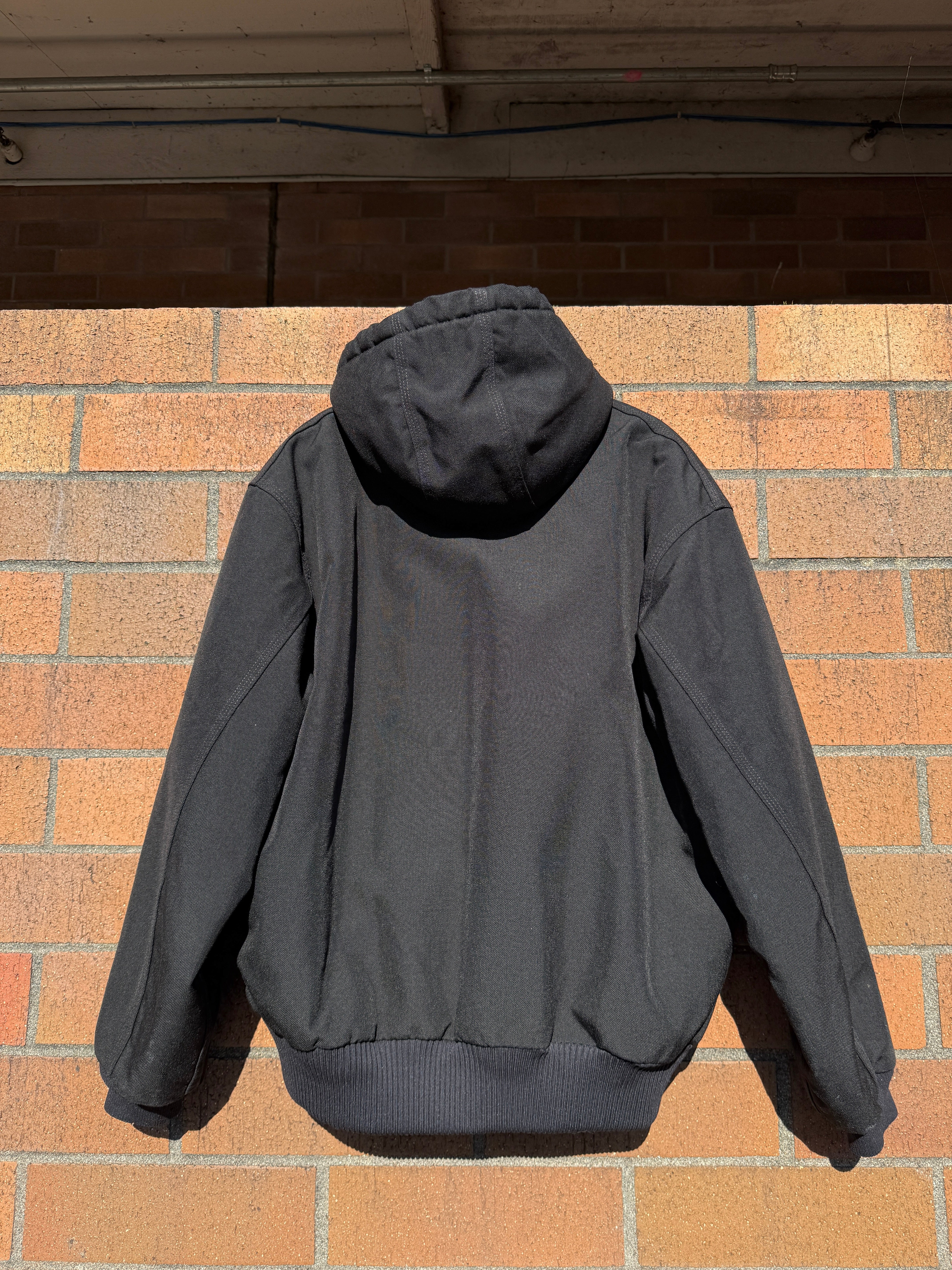 2010s Carhartt Black Hooded Active Jacket Sz L