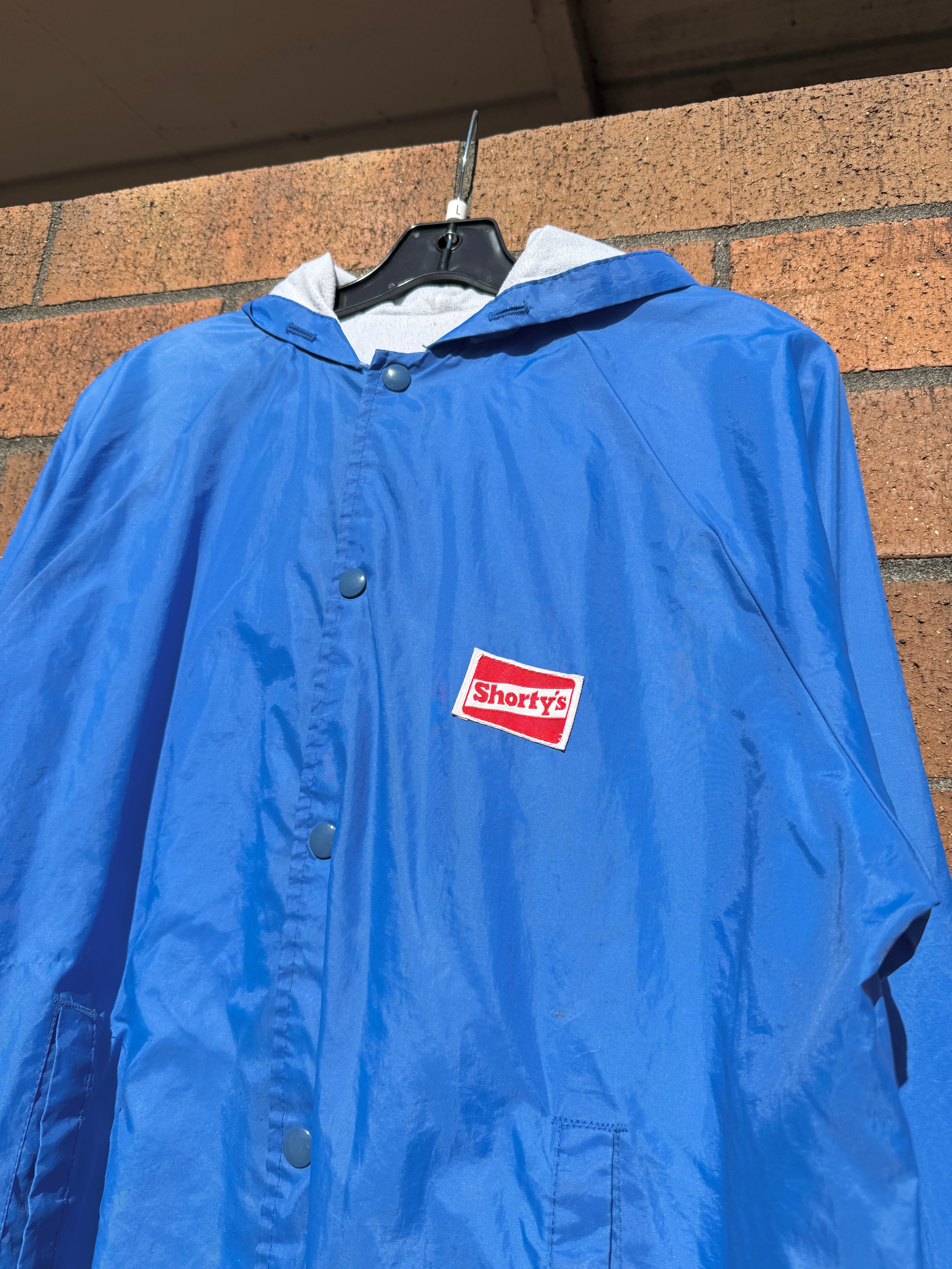 90s Shortys Skateboards Blue Coaches Jacket Sz L