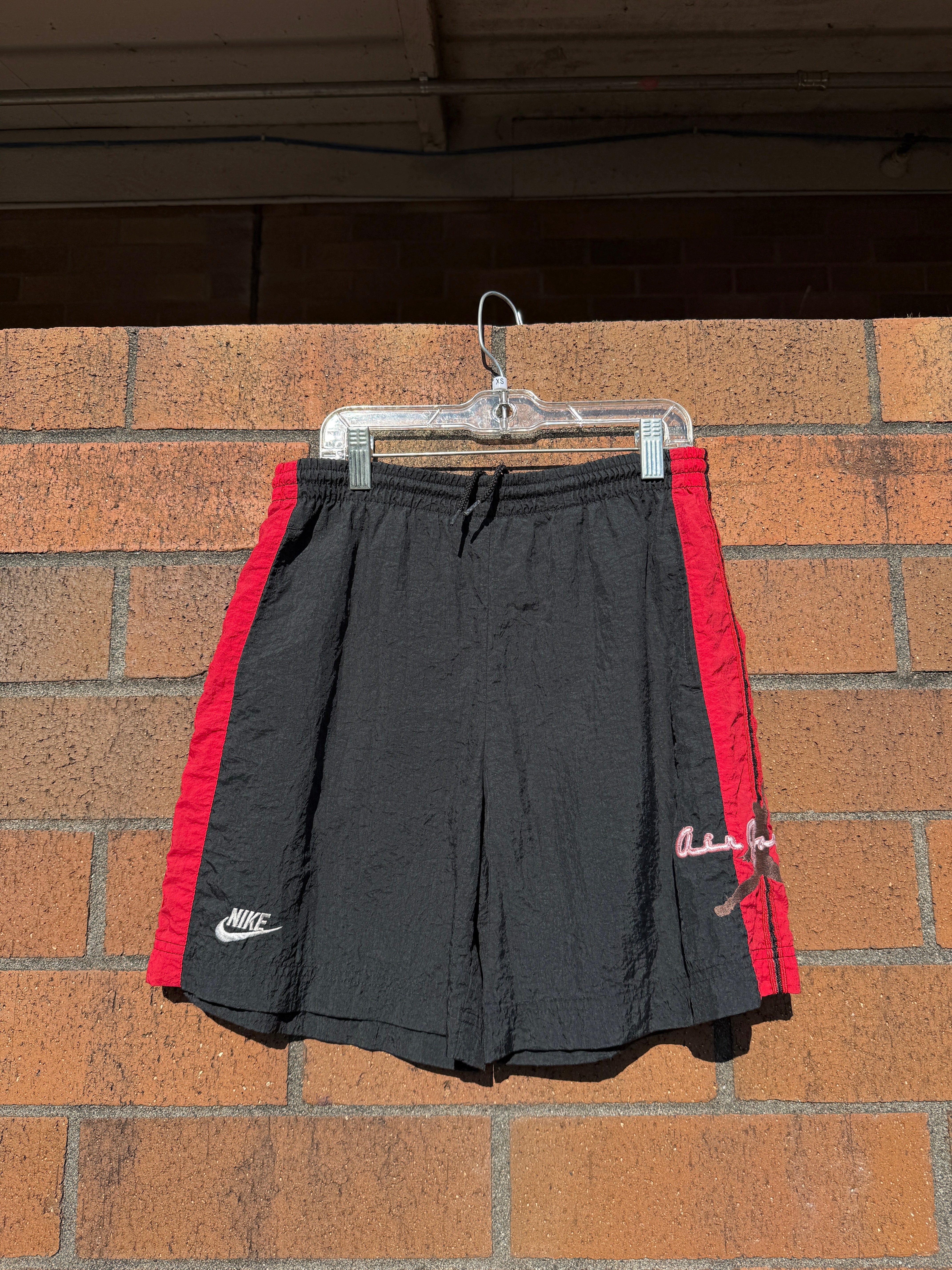 90s Nike Air Jordan Bred Nylon Shorts Sz Youth M