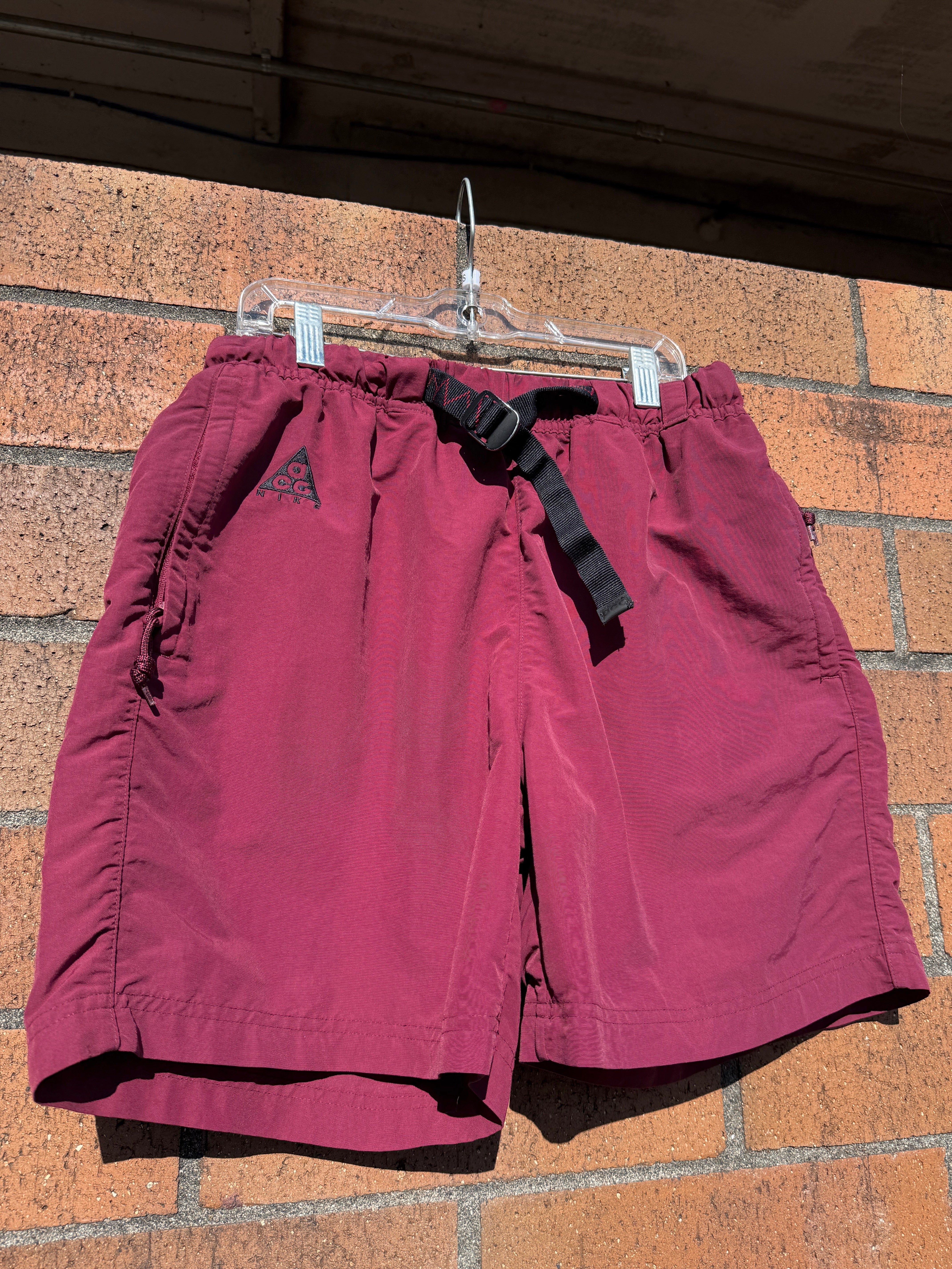 Nike ACG Deep Burgundy Hiking Shorts Sz XS
