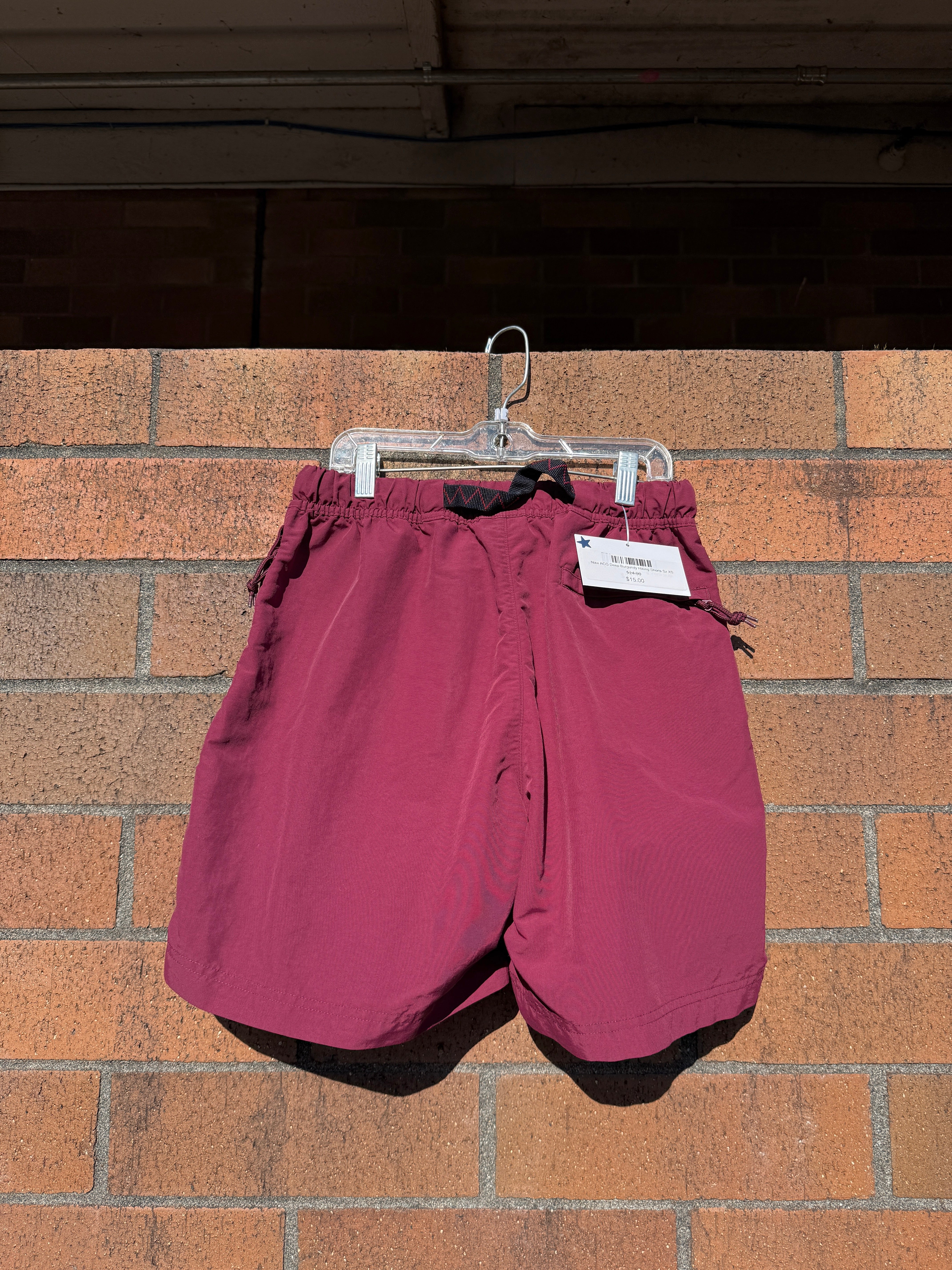 Nike ACG Deep Burgundy Hiking Shorts Sz XS