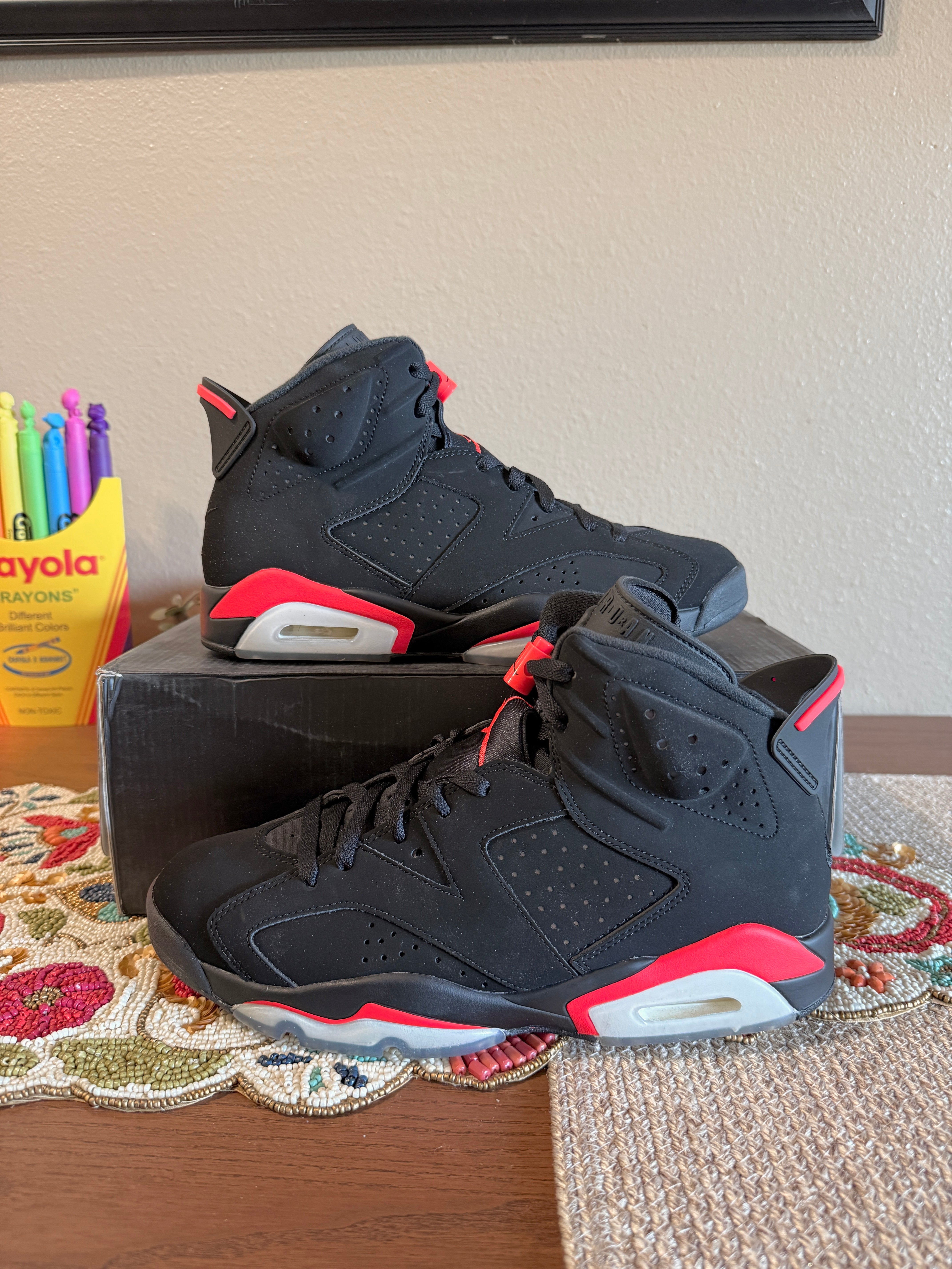 Jordan 6 Retro Black Infrared (2019) Size 9.5 USED