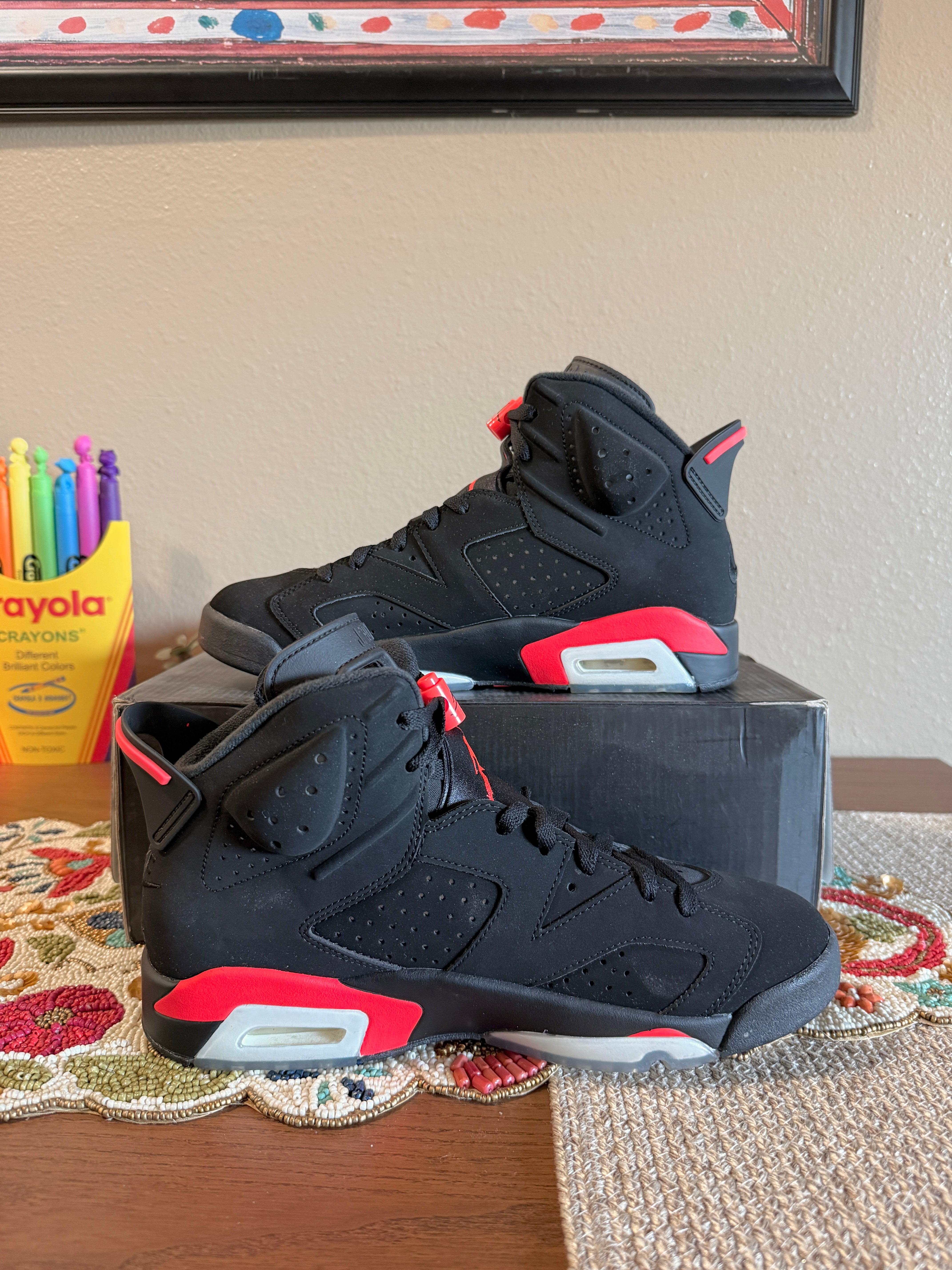 Jordan 6 Retro Black Infrared (2019) Size 9.5 USED