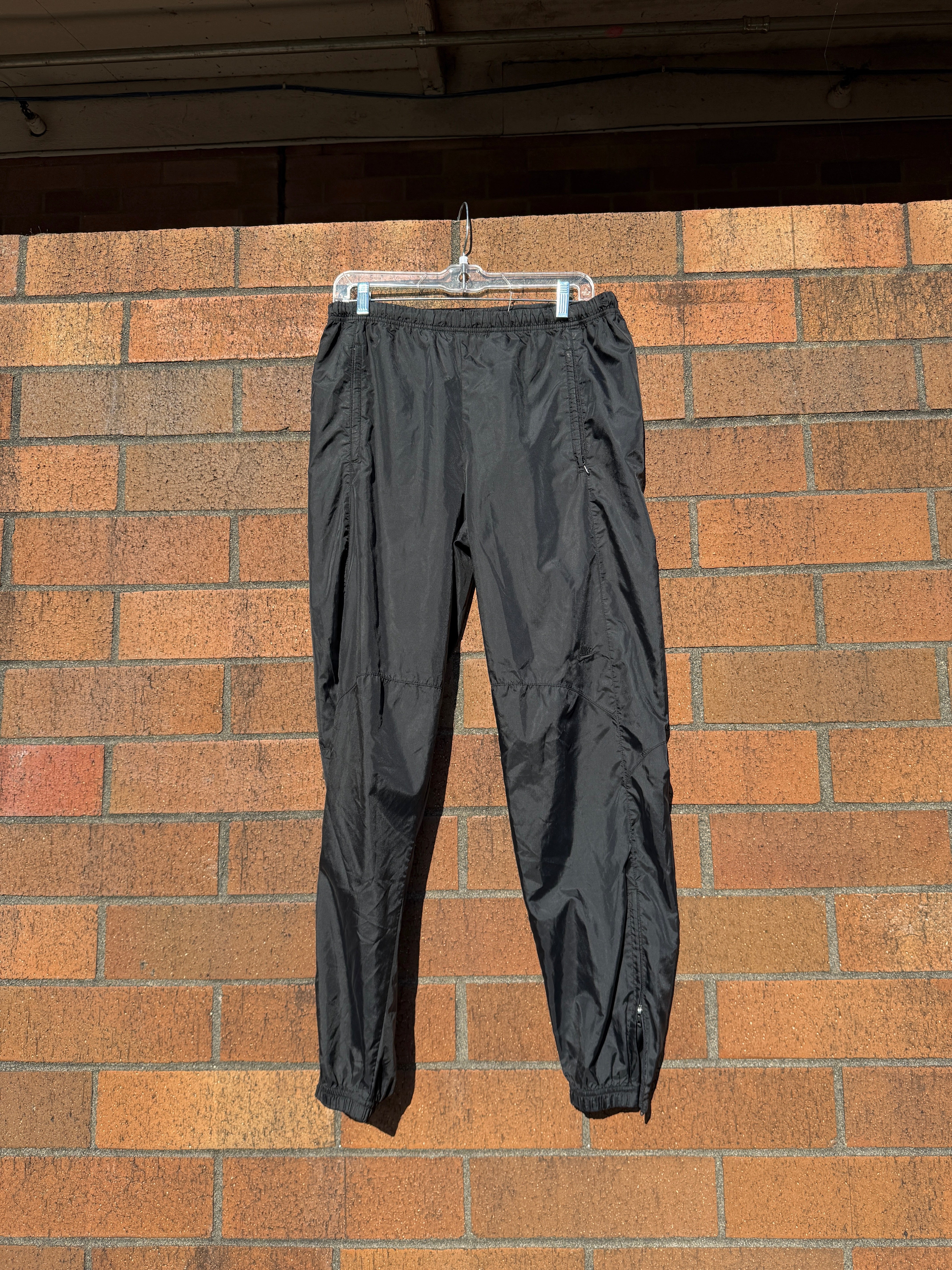 90s Nike Black Tonal Swoosh Track Pants Sz Youth Small