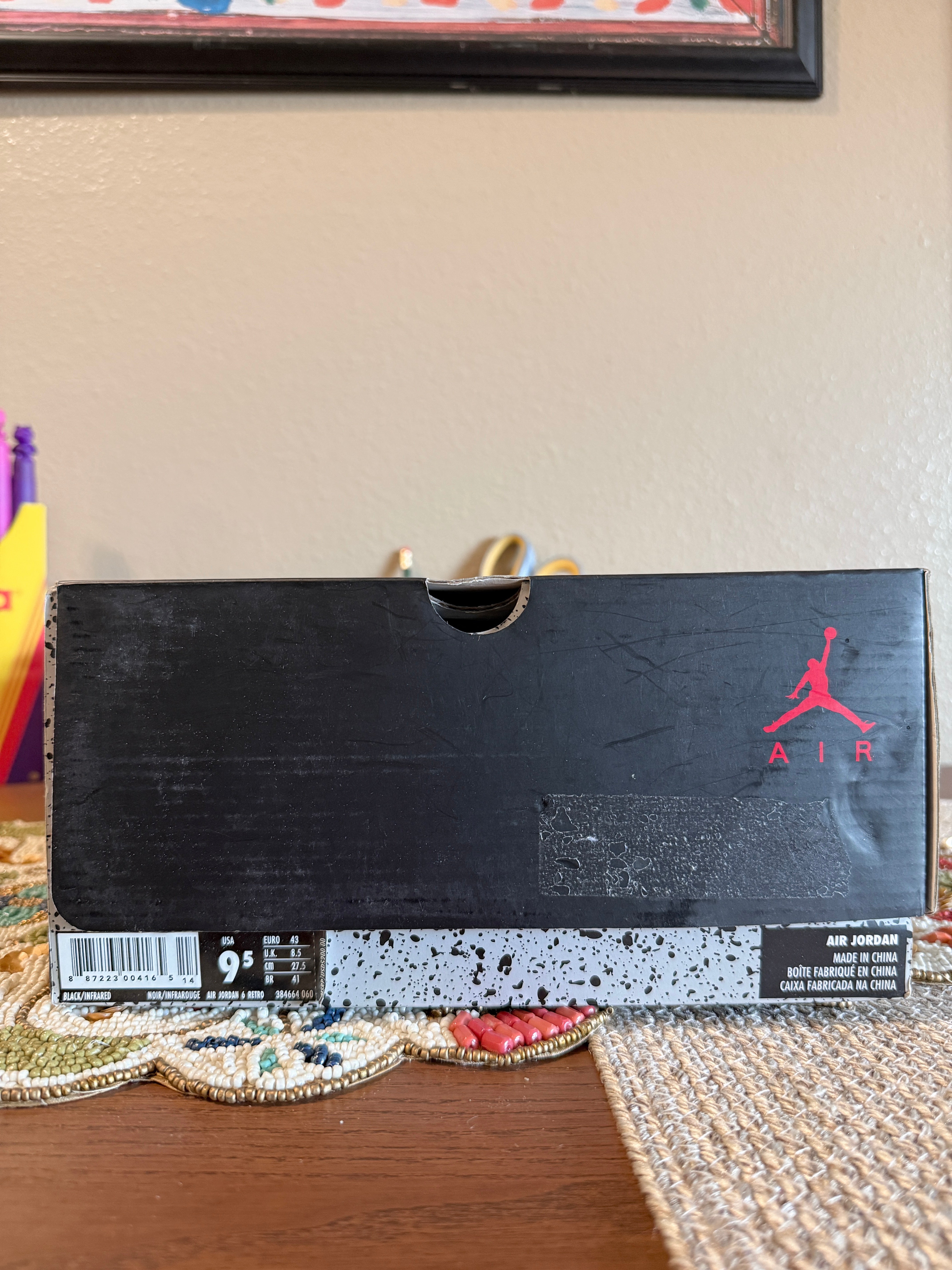 Jordan 6 Retro Black Infrared (2019) Size 9.5 USED
