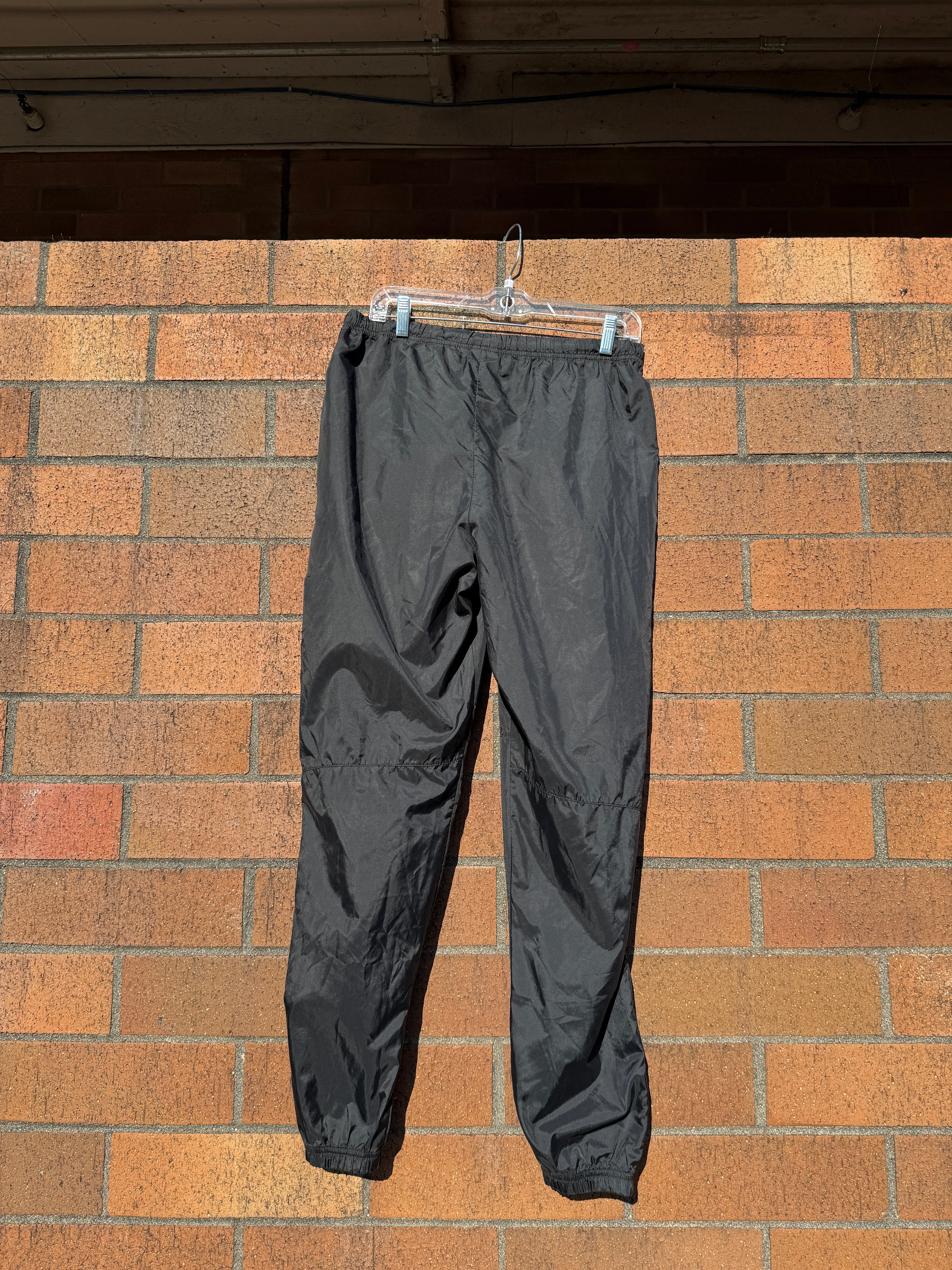 90s Nike Black Tonal Swoosh Track Pants Sz Youth Small