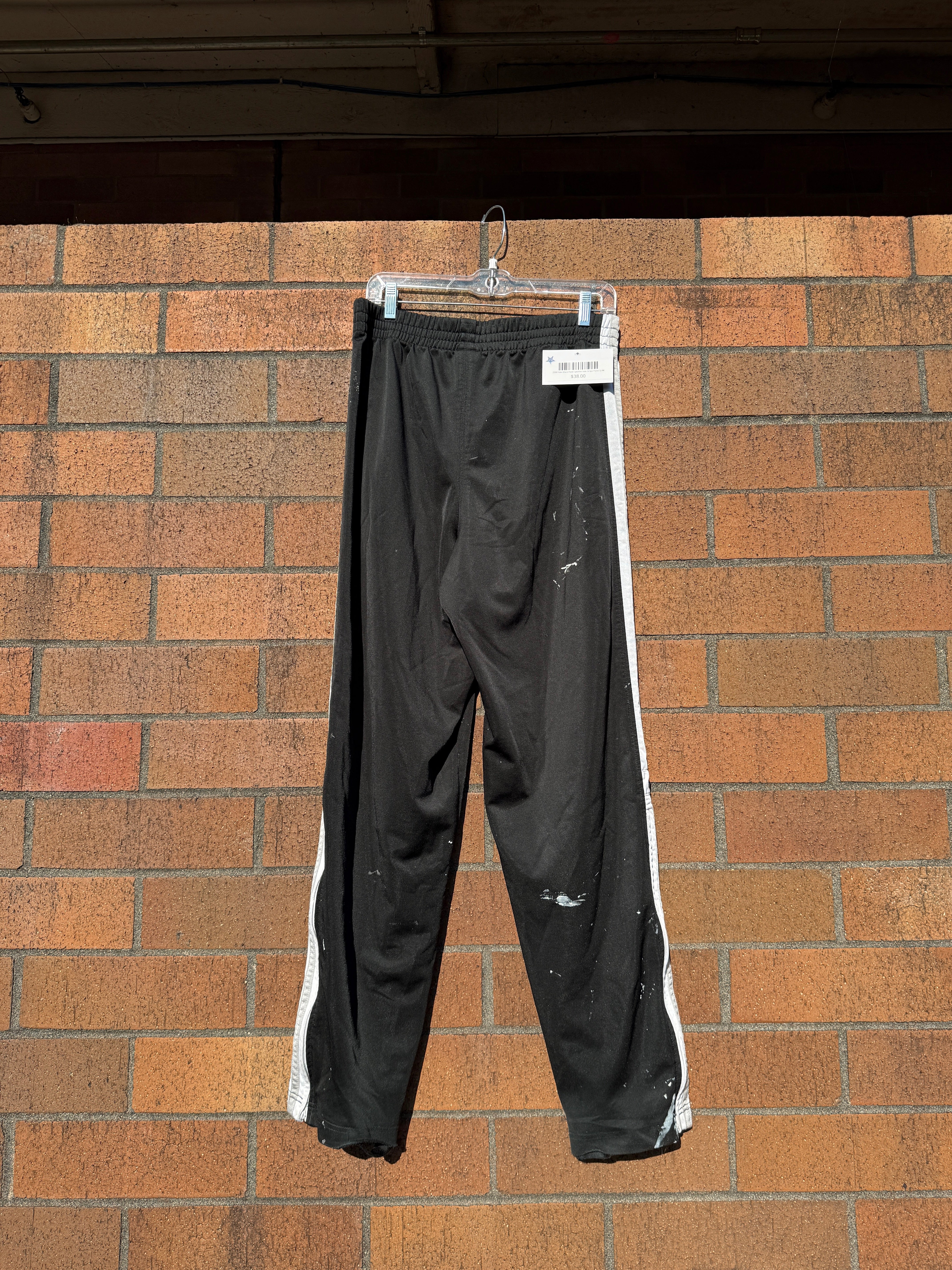 2000 Nike Black Paint Splatter Side Stripe Pants Sz M