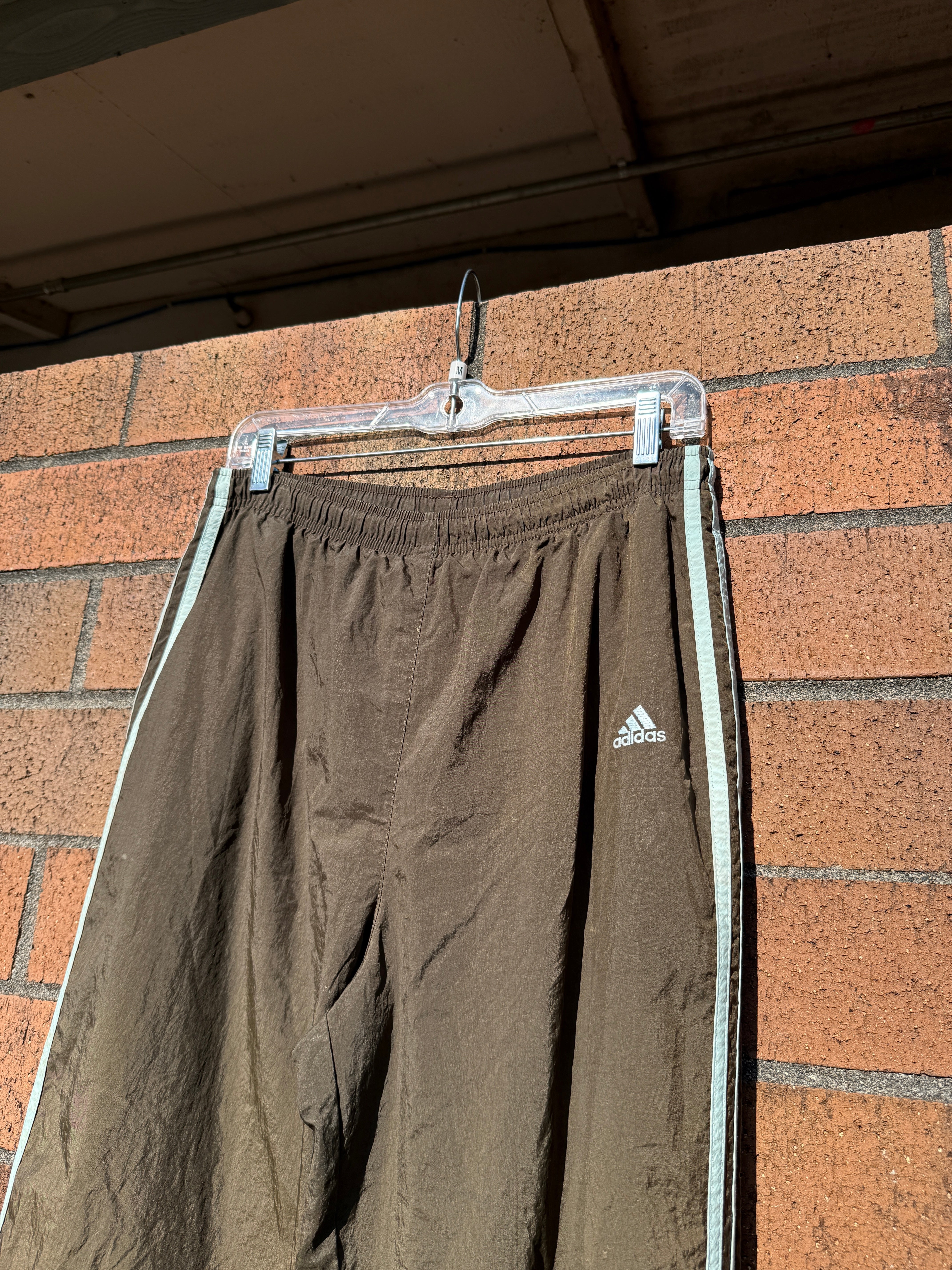 Y2K Adidas Brown / Baby Blue Track Pants Sz M
