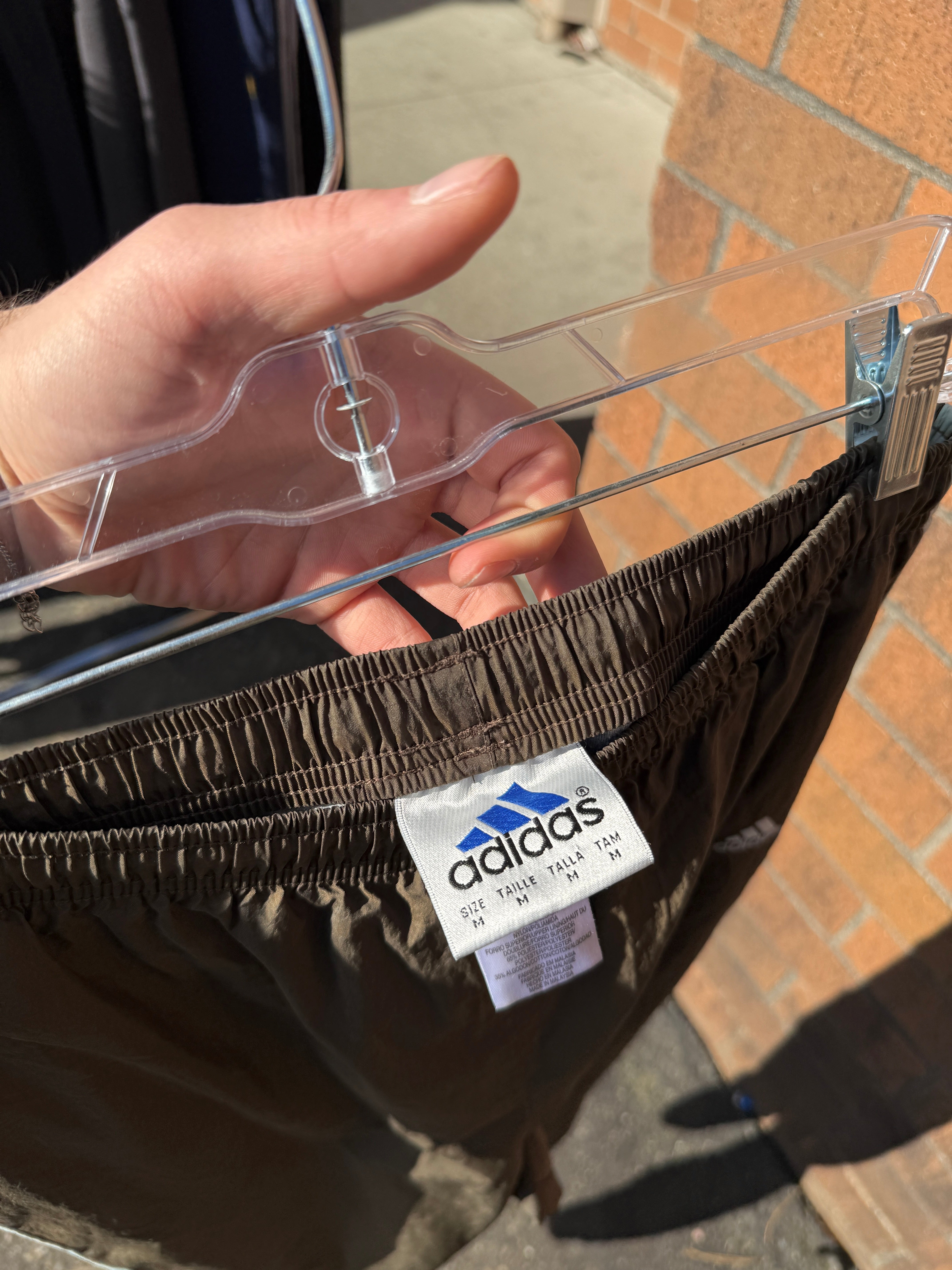 Y2K Adidas Brown / Baby Blue Track Pants Sz M