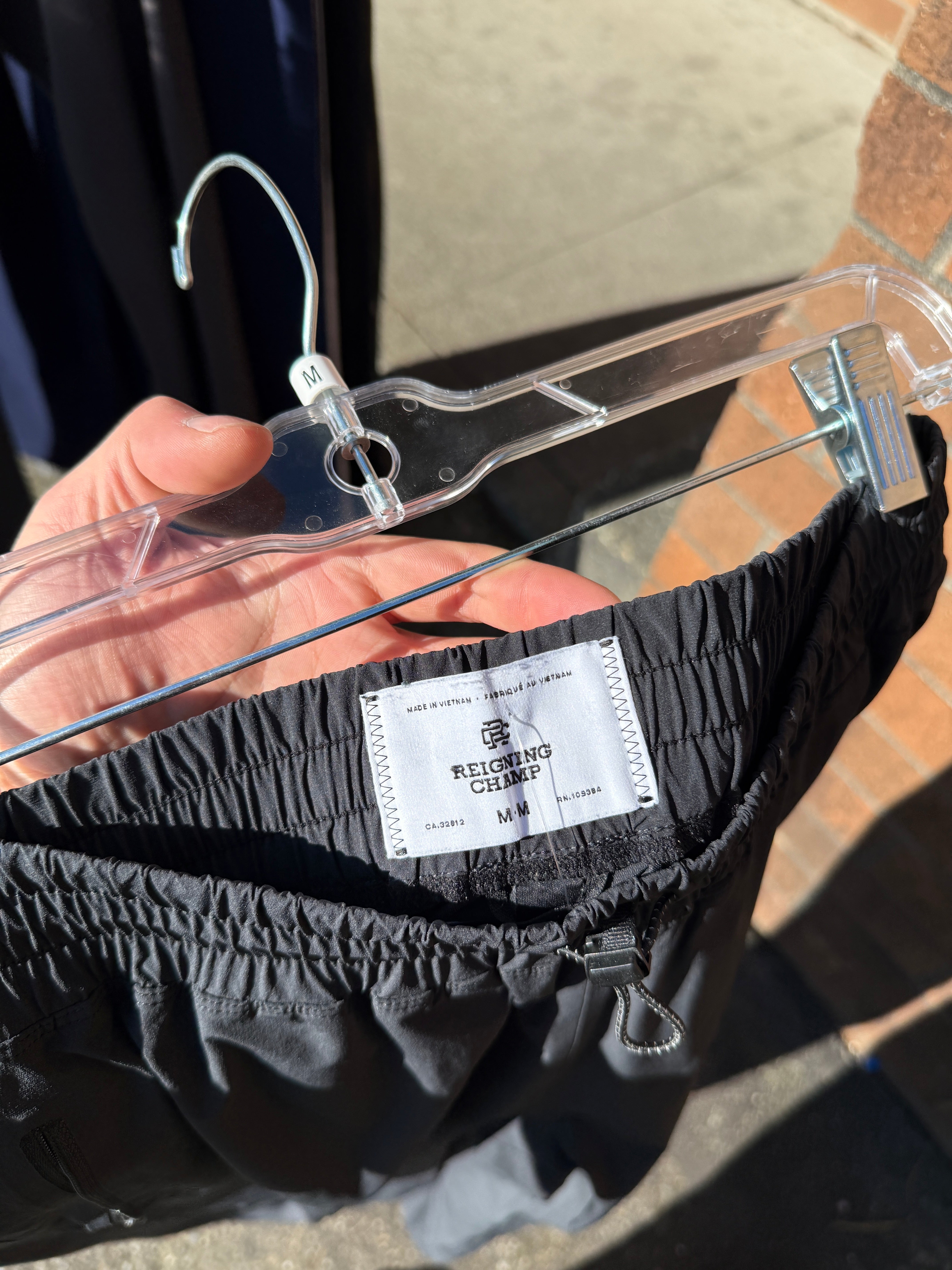 Reigning Champ Black Ankle Zip Track Pants Sz M