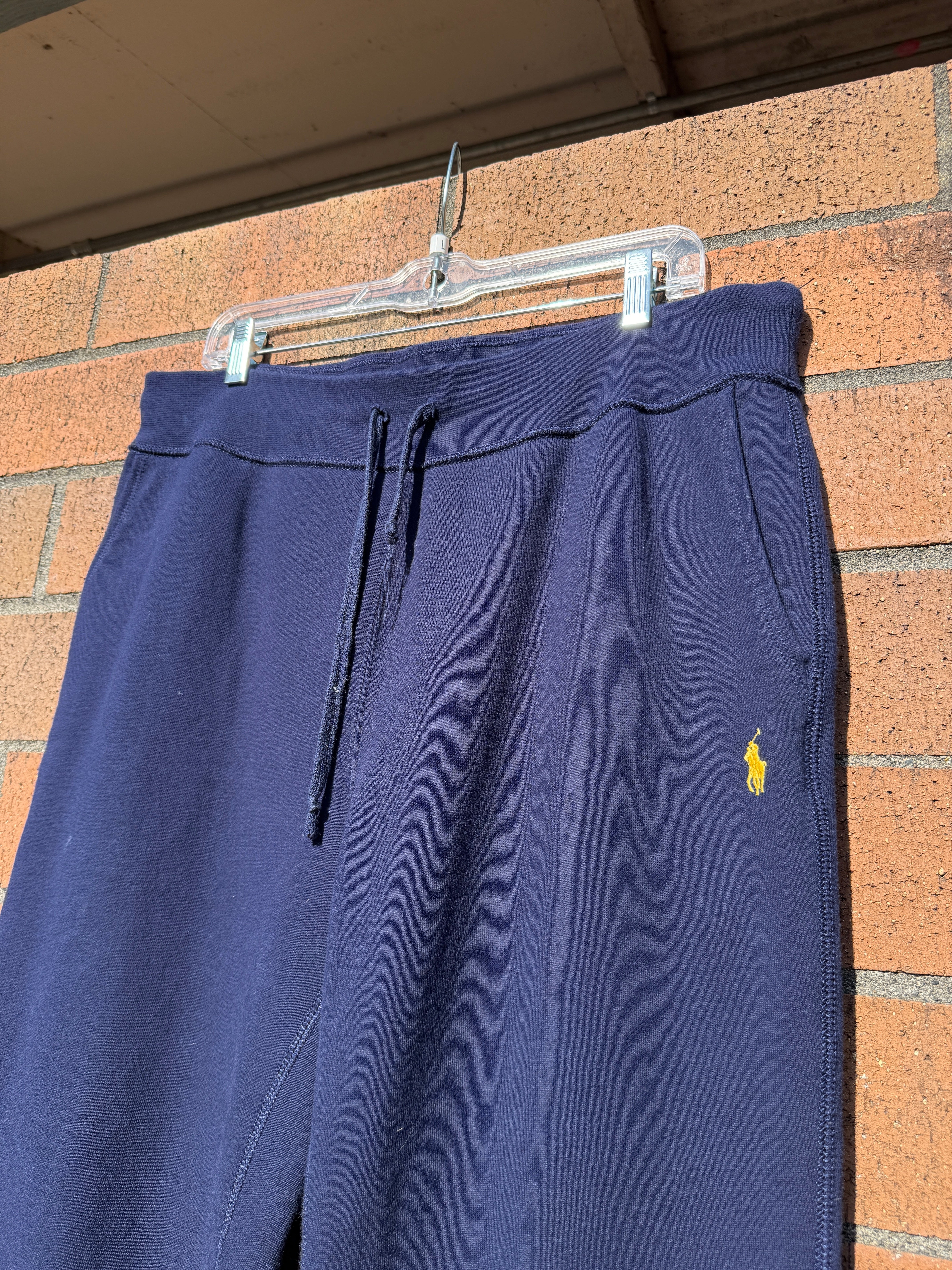 2017 Polo Ralph Lauren Navy Blue Wide Leg Sweat Pants Sz L