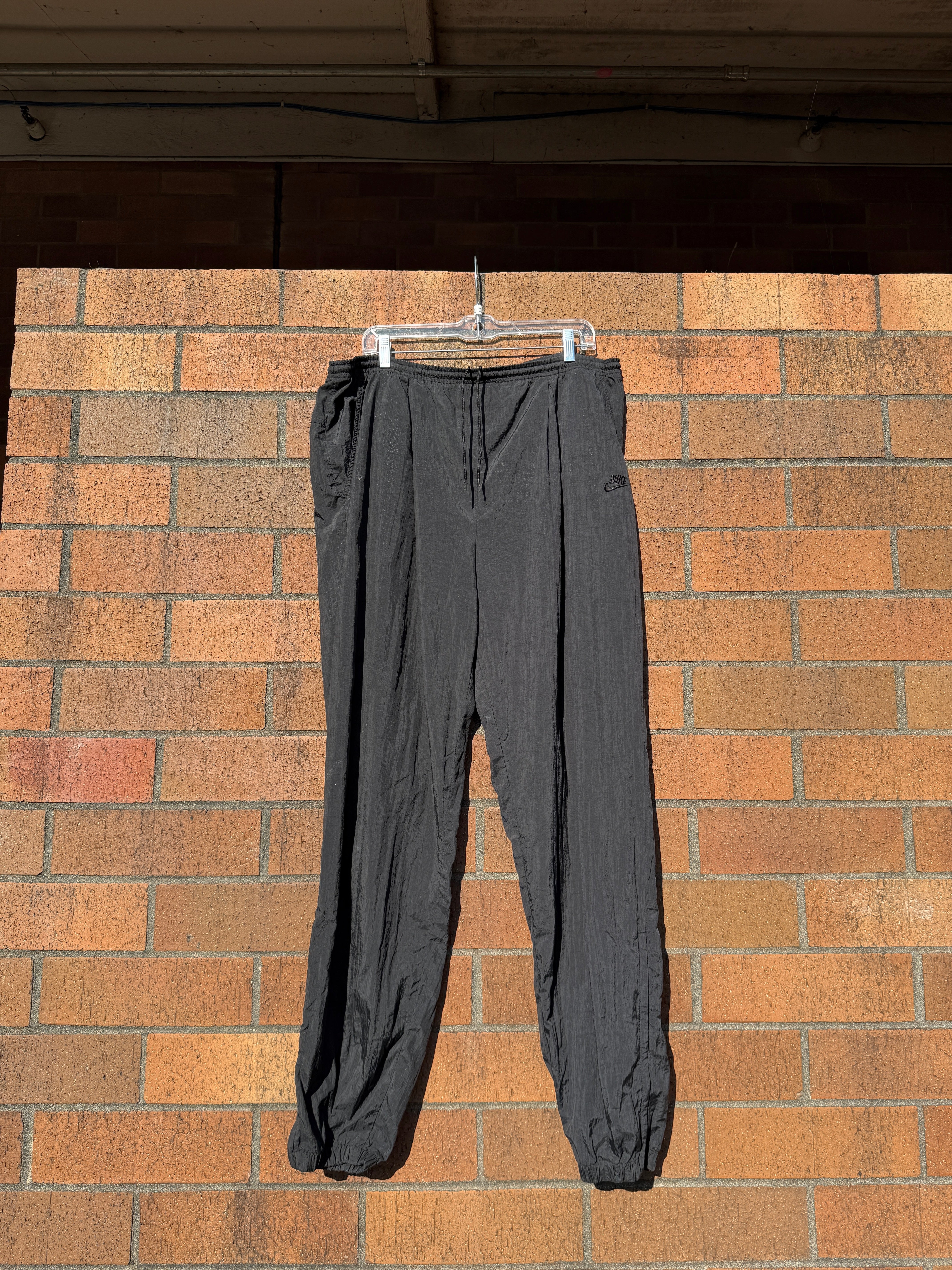 90s Nike Tonal Black Track Pants Sz XL