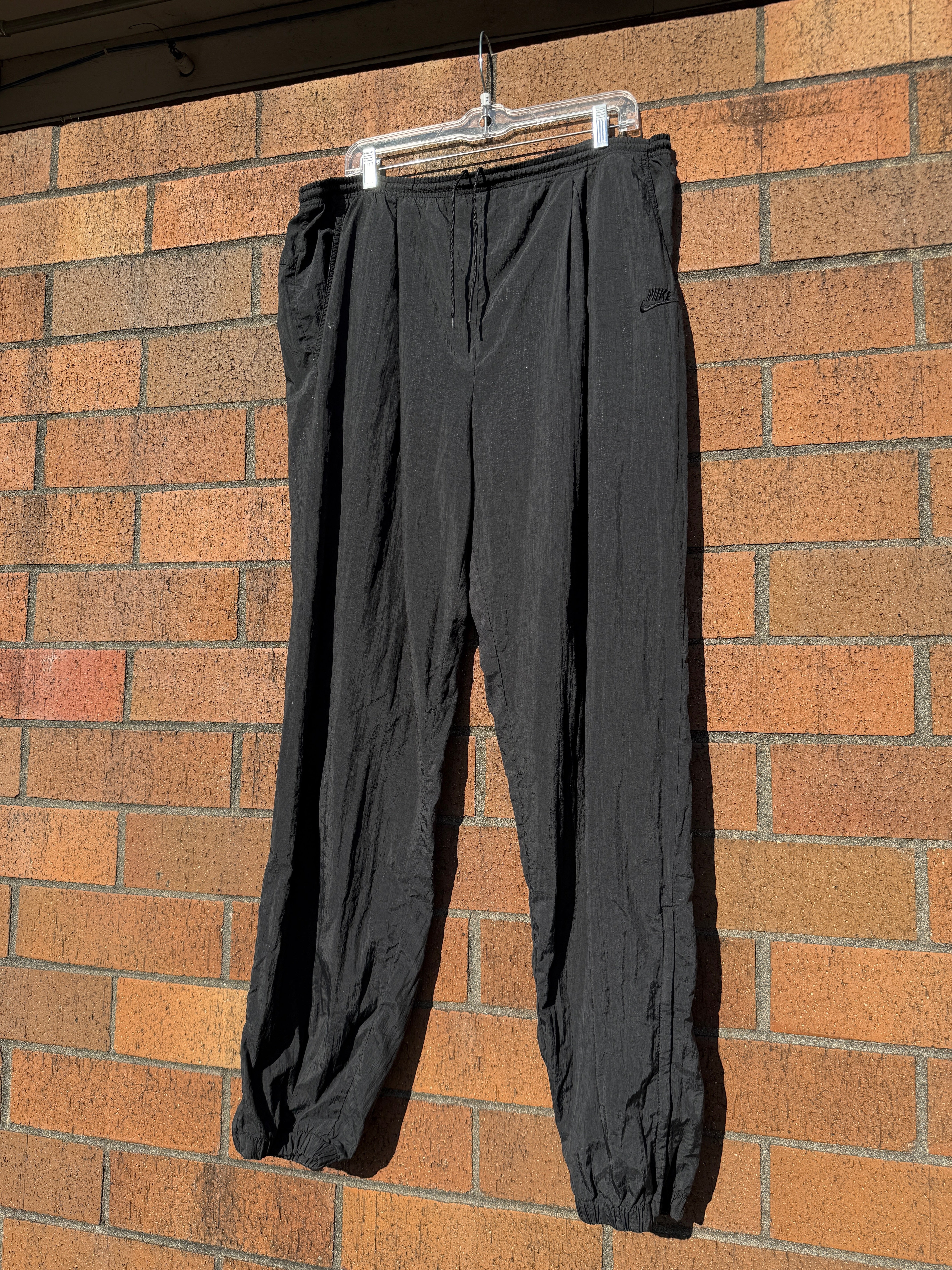 90s Nike Tonal Black Track Pants Sz XL
