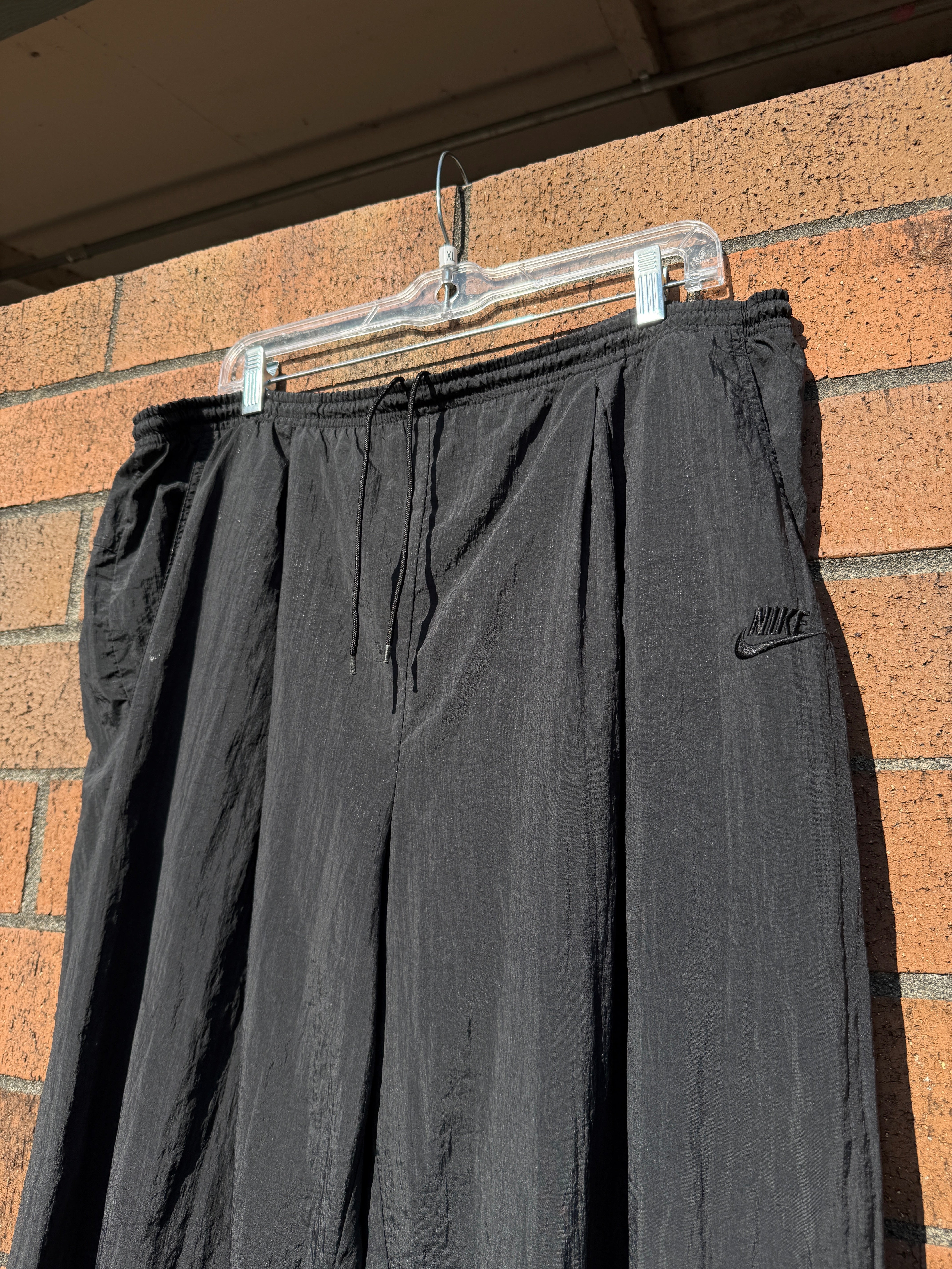 90s Nike Tonal Black Track Pants Sz XL