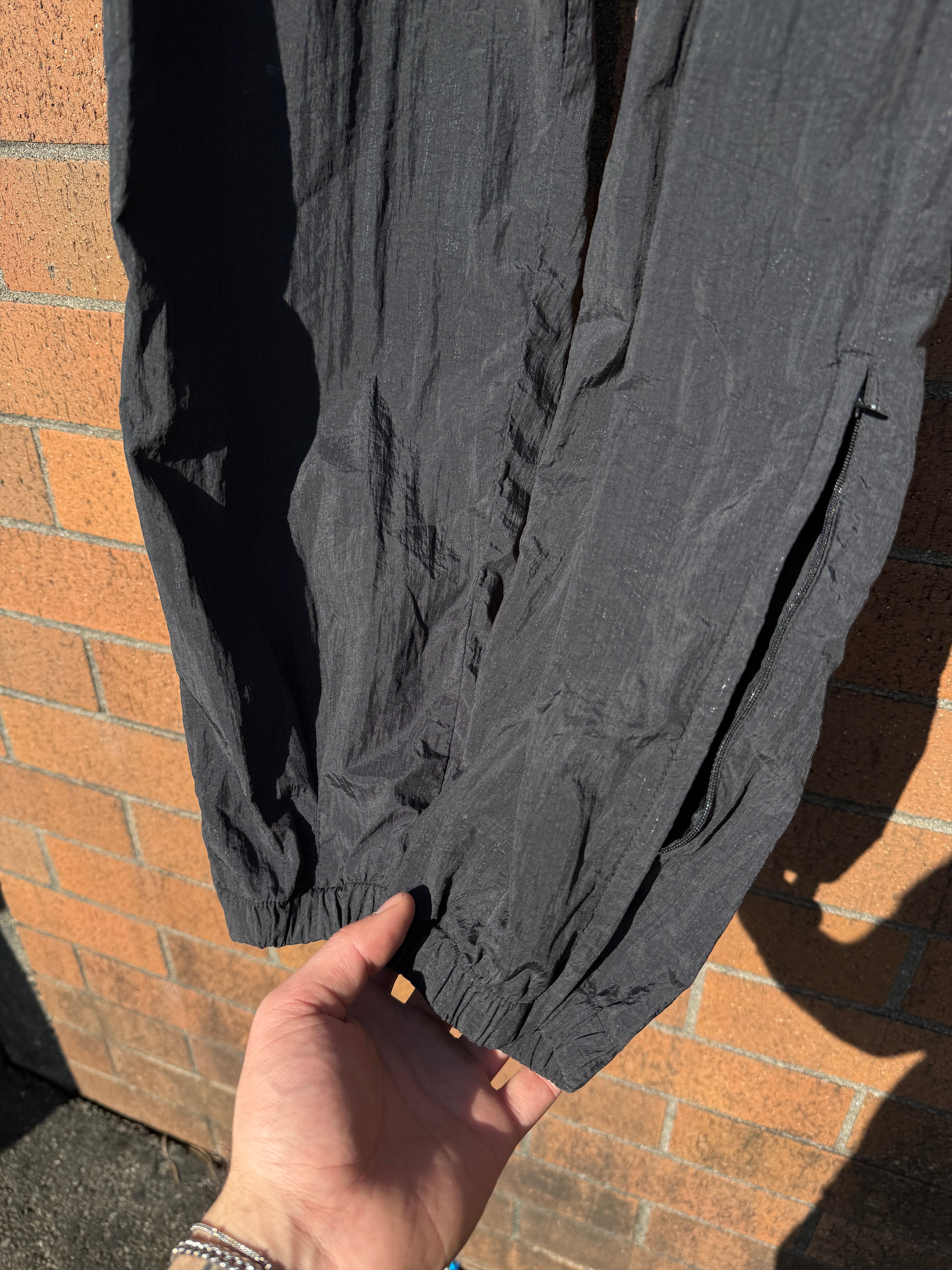 90s Nike Tonal Black Track Pants Sz XL