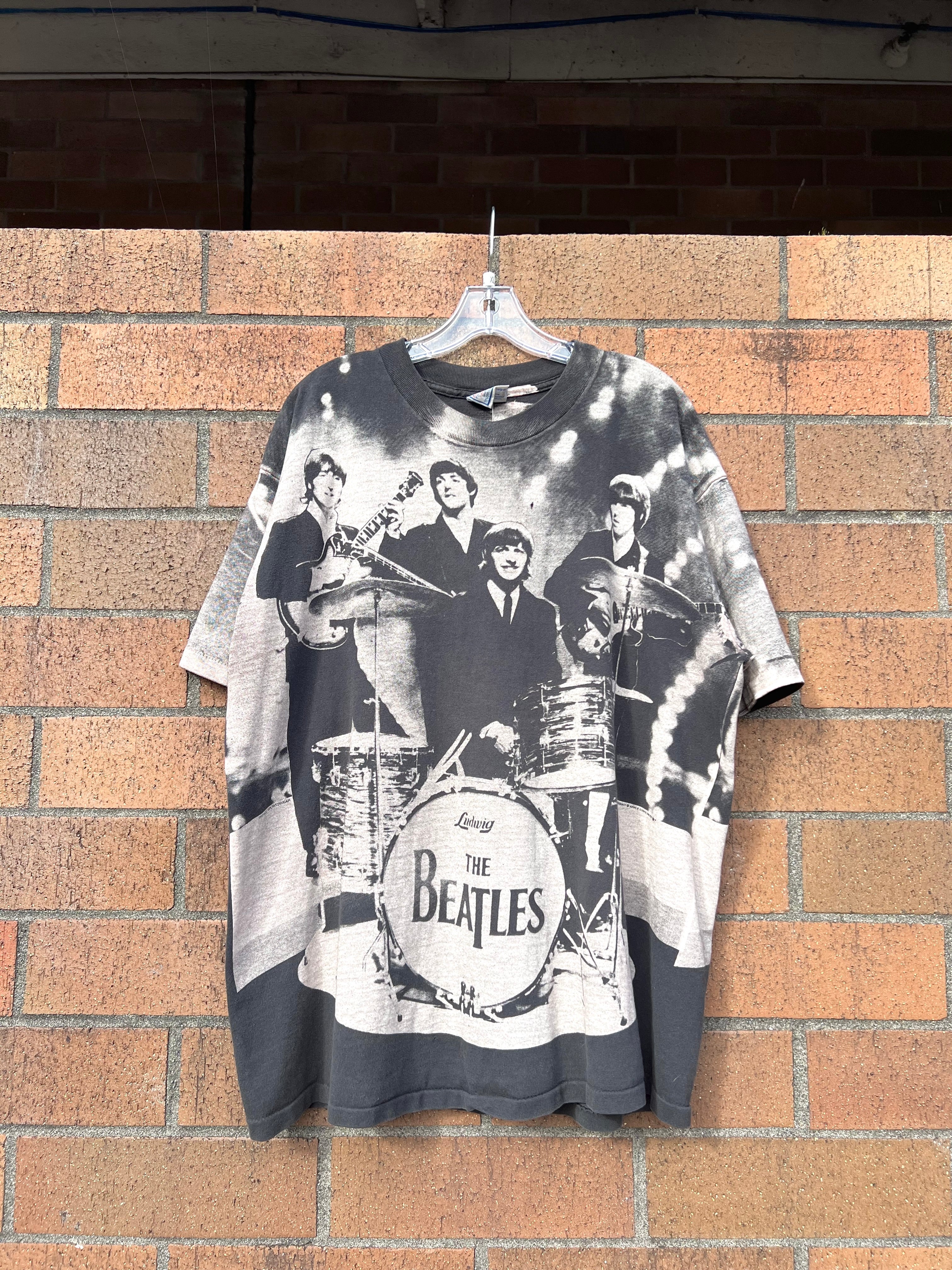 90s The Beatles All Over Print AllSport Tee Sz XL