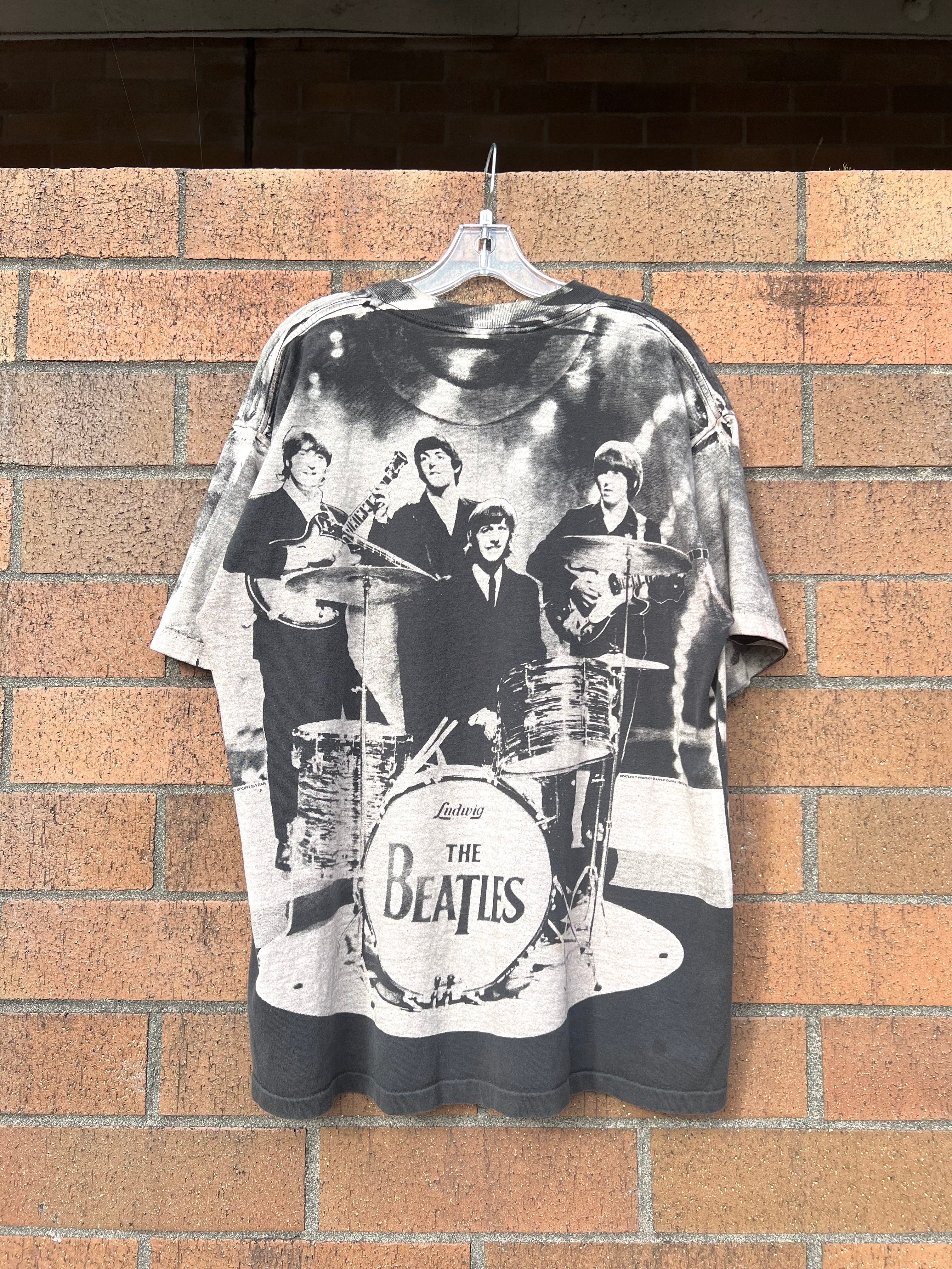 90s The Beatles All Over Print AllSport Tee Sz XL