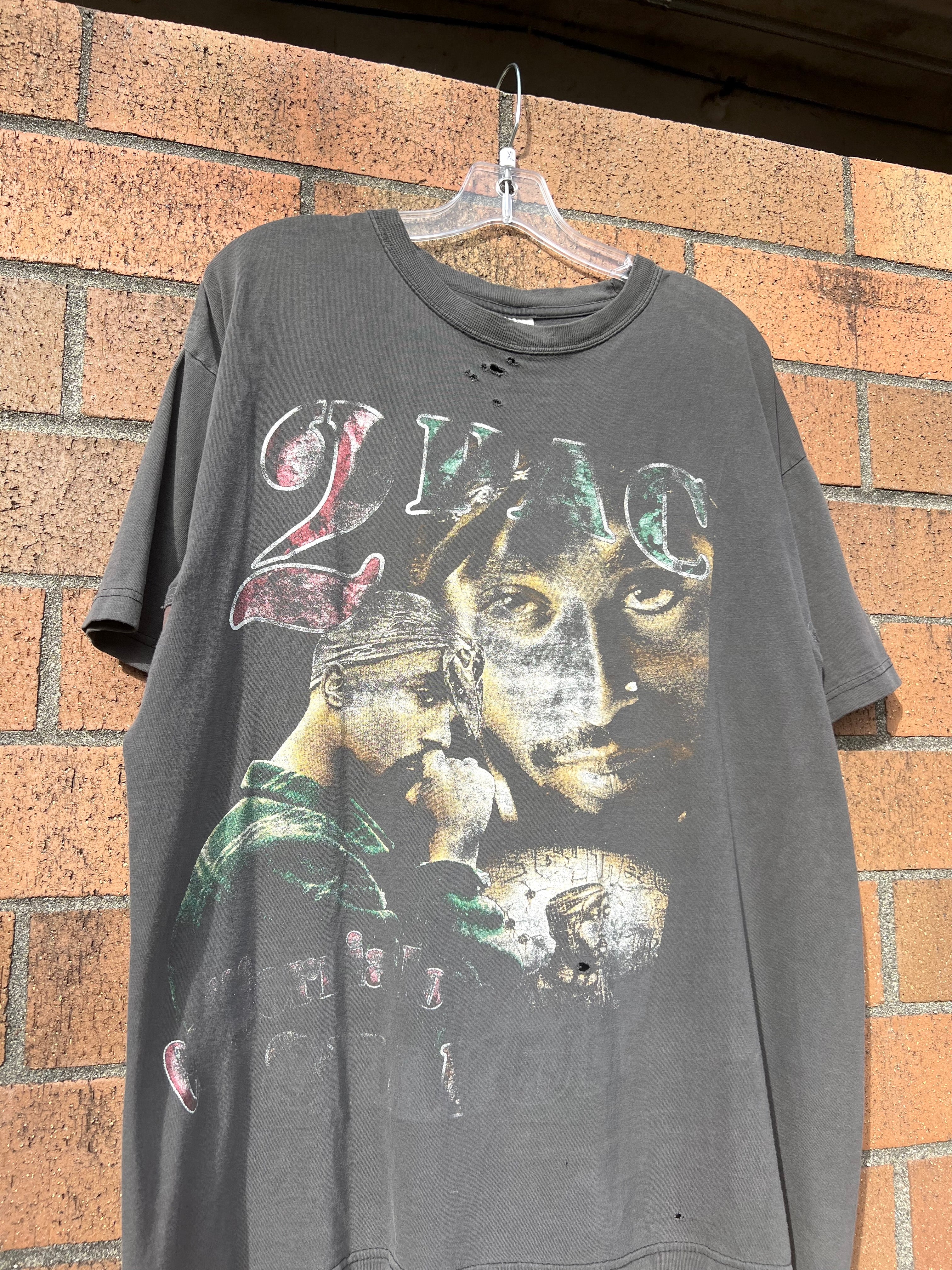 90s 2Pac I Aint Mad at Cha Bay Club Rap Tee Sz XL