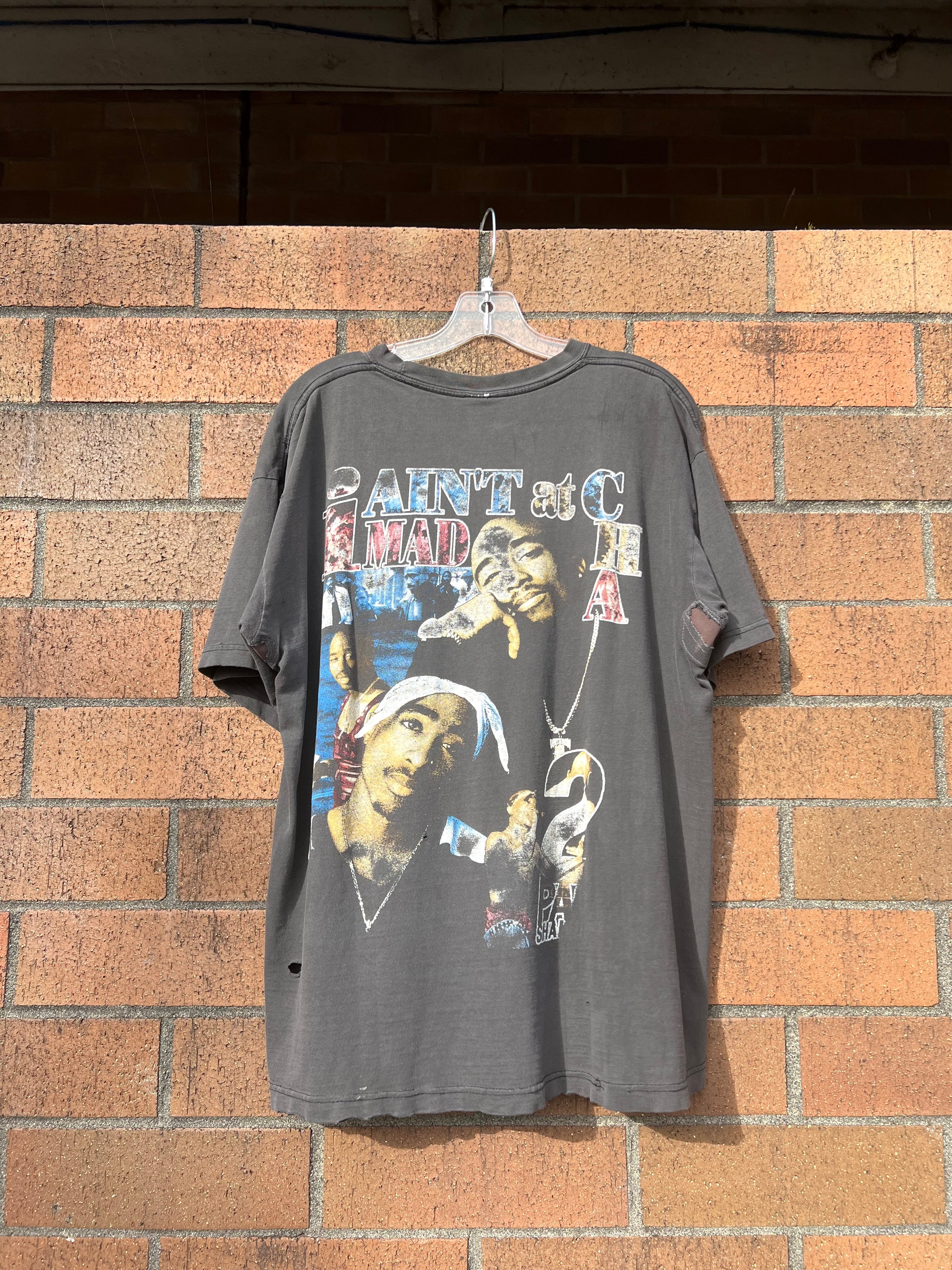 90s 2Pac I Aint Mad at Cha Bay Club Rap Tee Sz XL