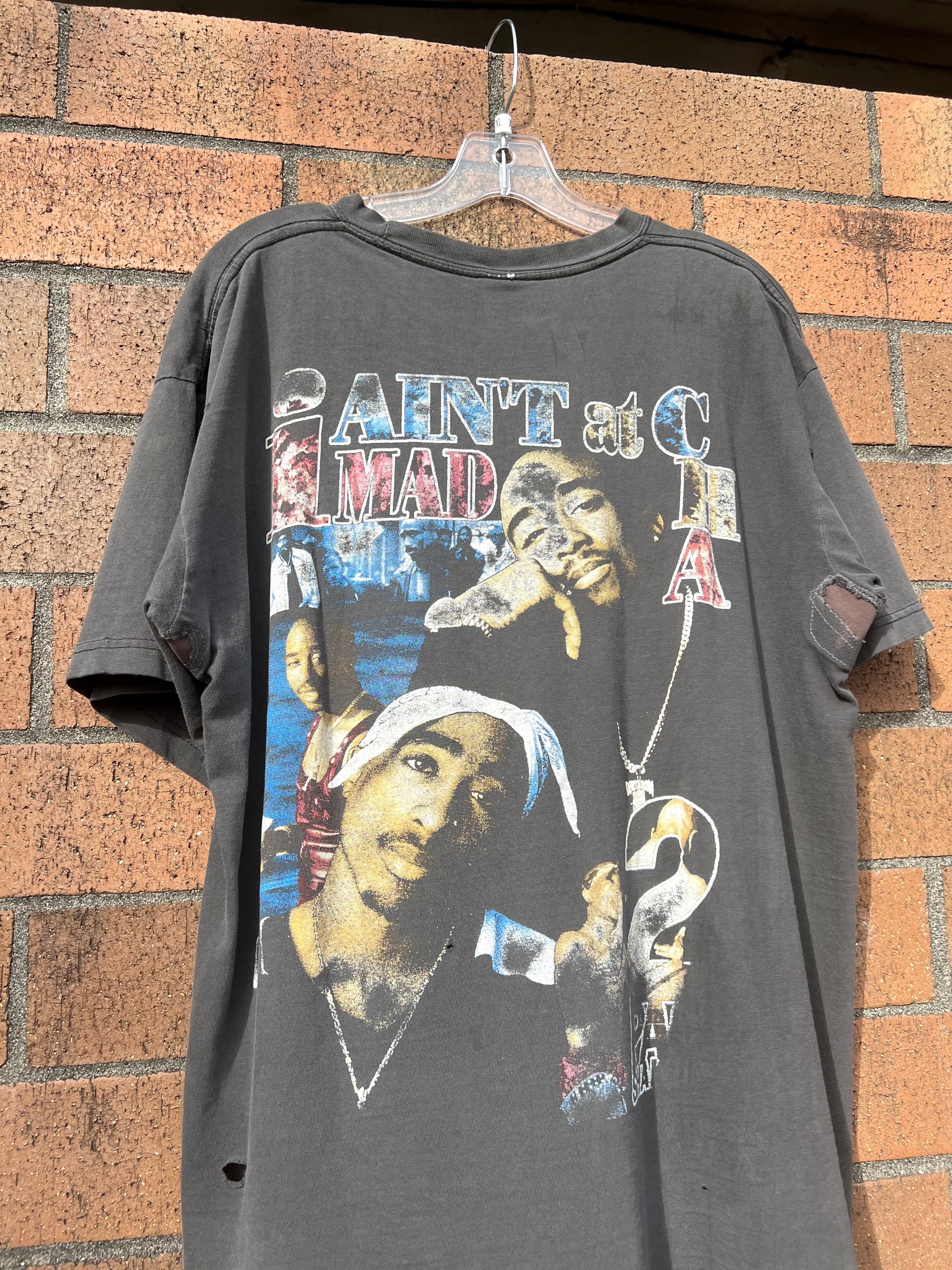 90s 2Pac I Aint Mad at Cha Bay Club Rap Tee Sz XL