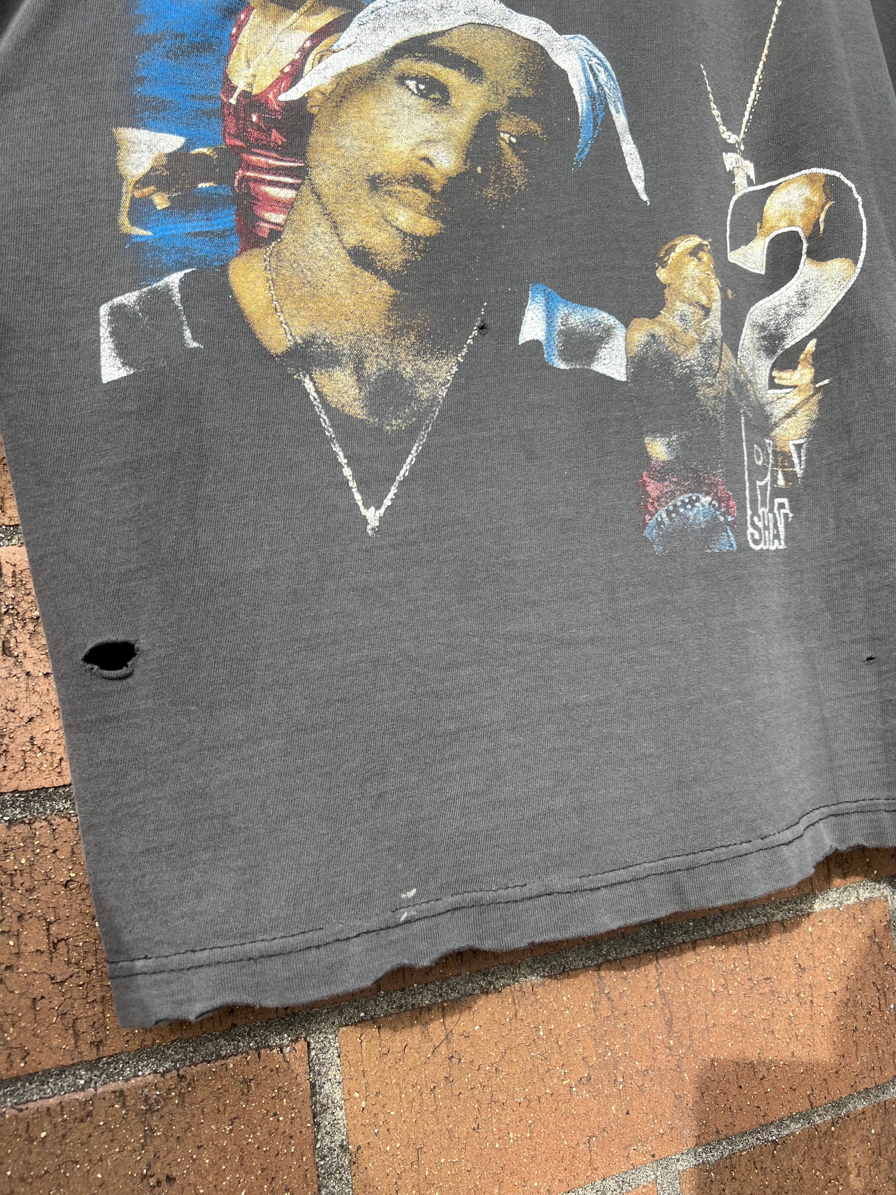 90s 2Pac I Aint Mad at Cha Bay Club Rap Tee Sz XL