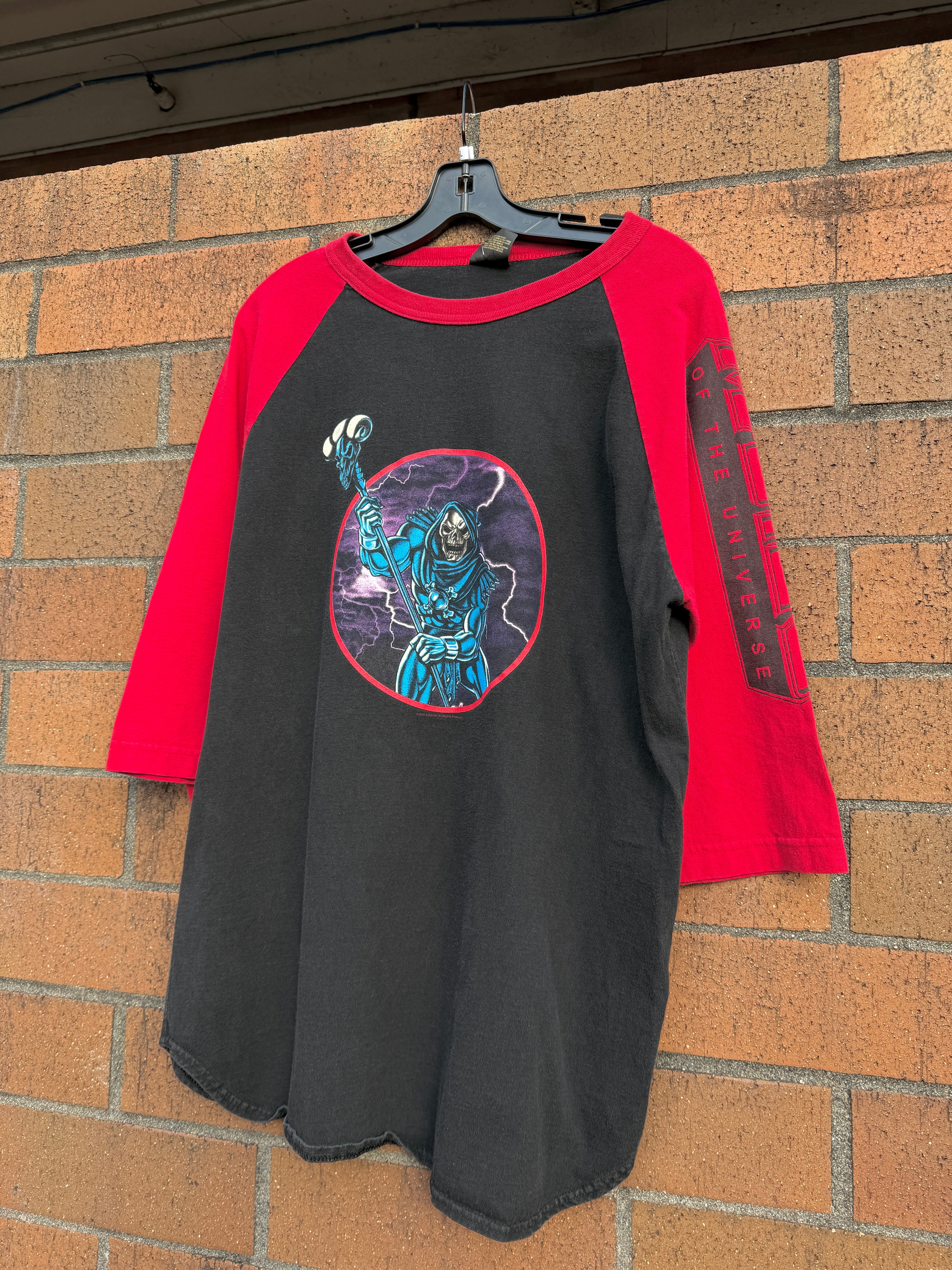 2002 Masters of the Universe Skeletor Raglan Tee Sz L