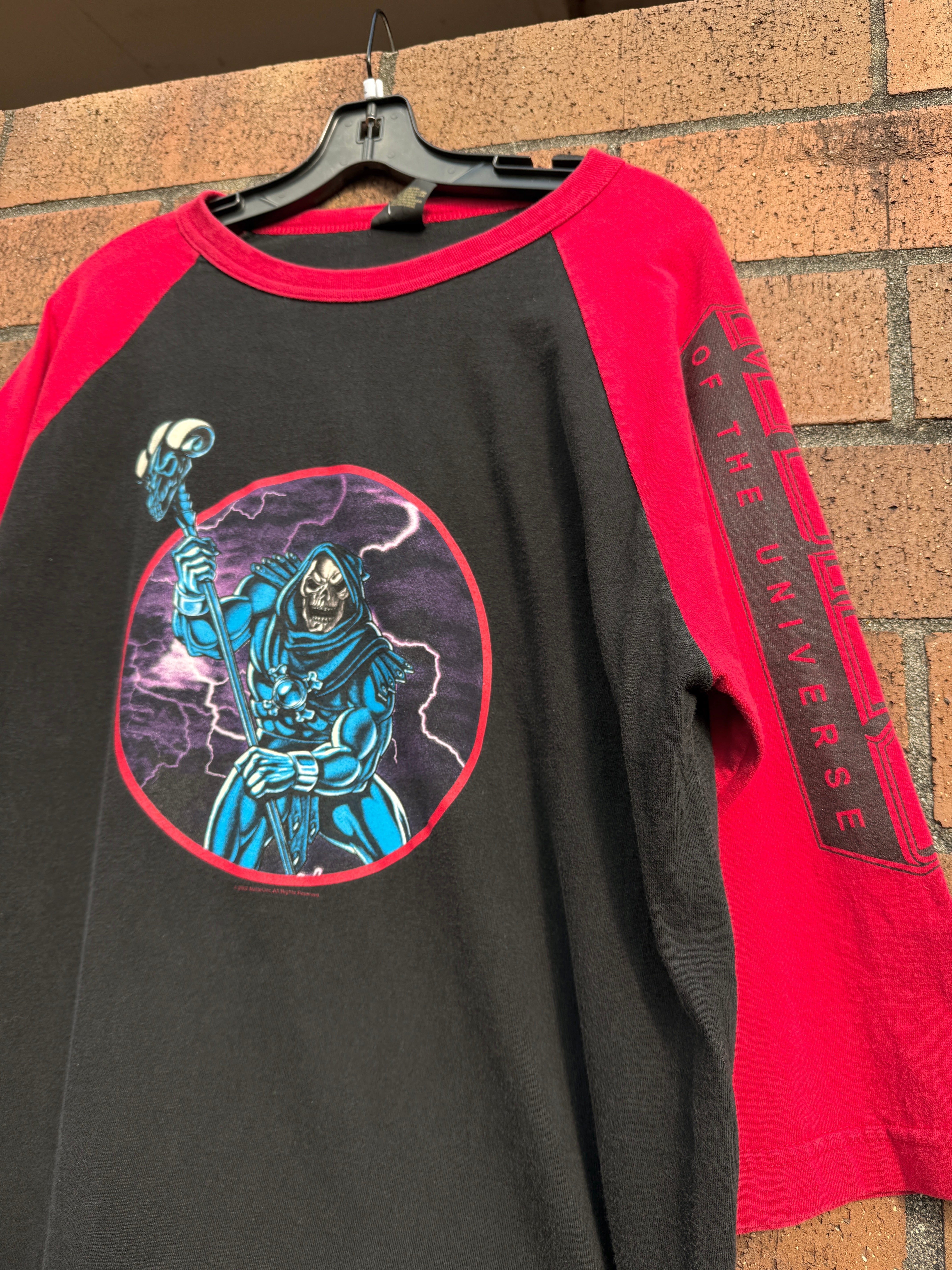 2002 Masters of the Universe Skeletor Raglan Tee Sz L