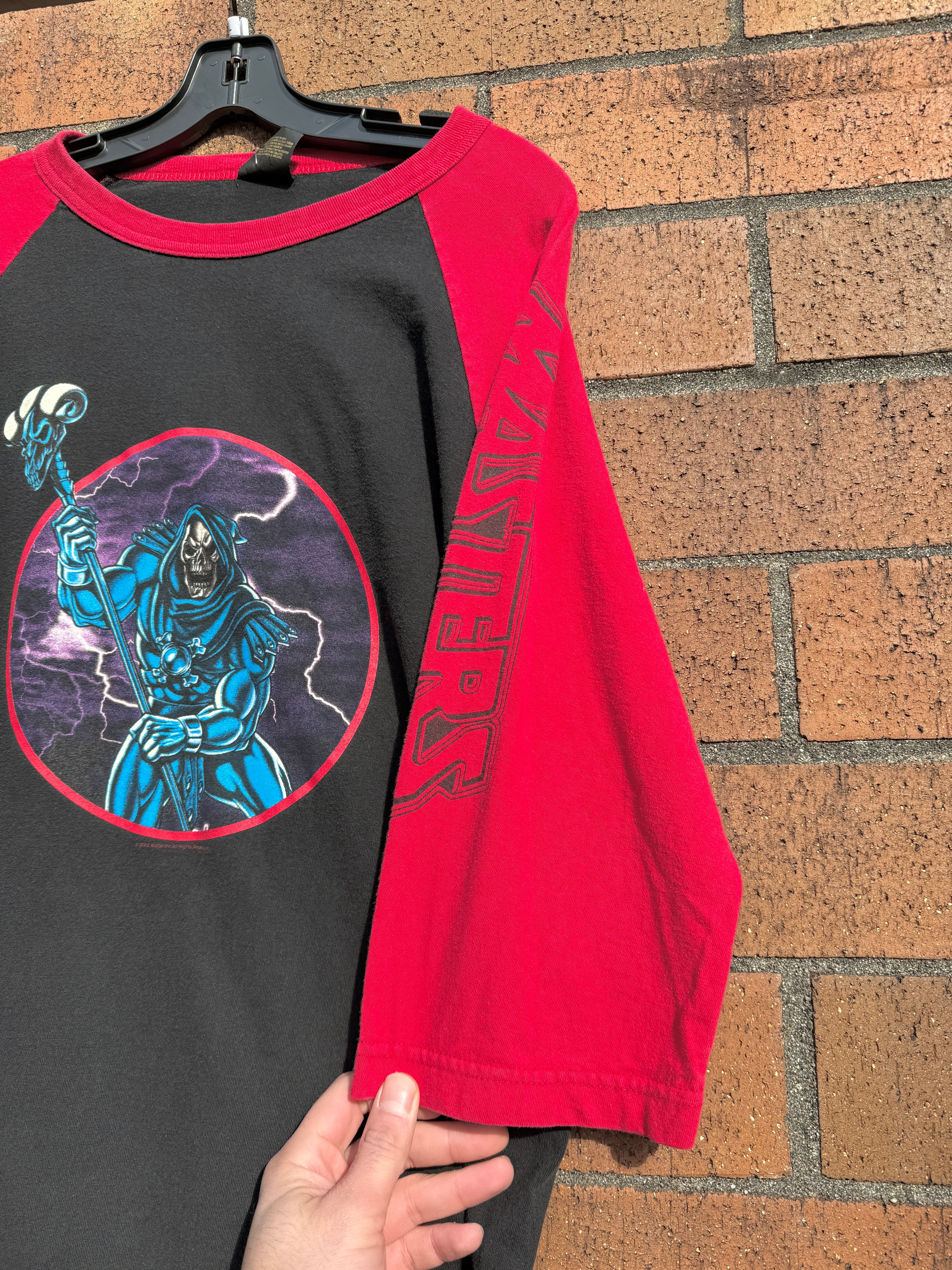 2002 Masters of the Universe Skeletor Raglan Tee Sz L