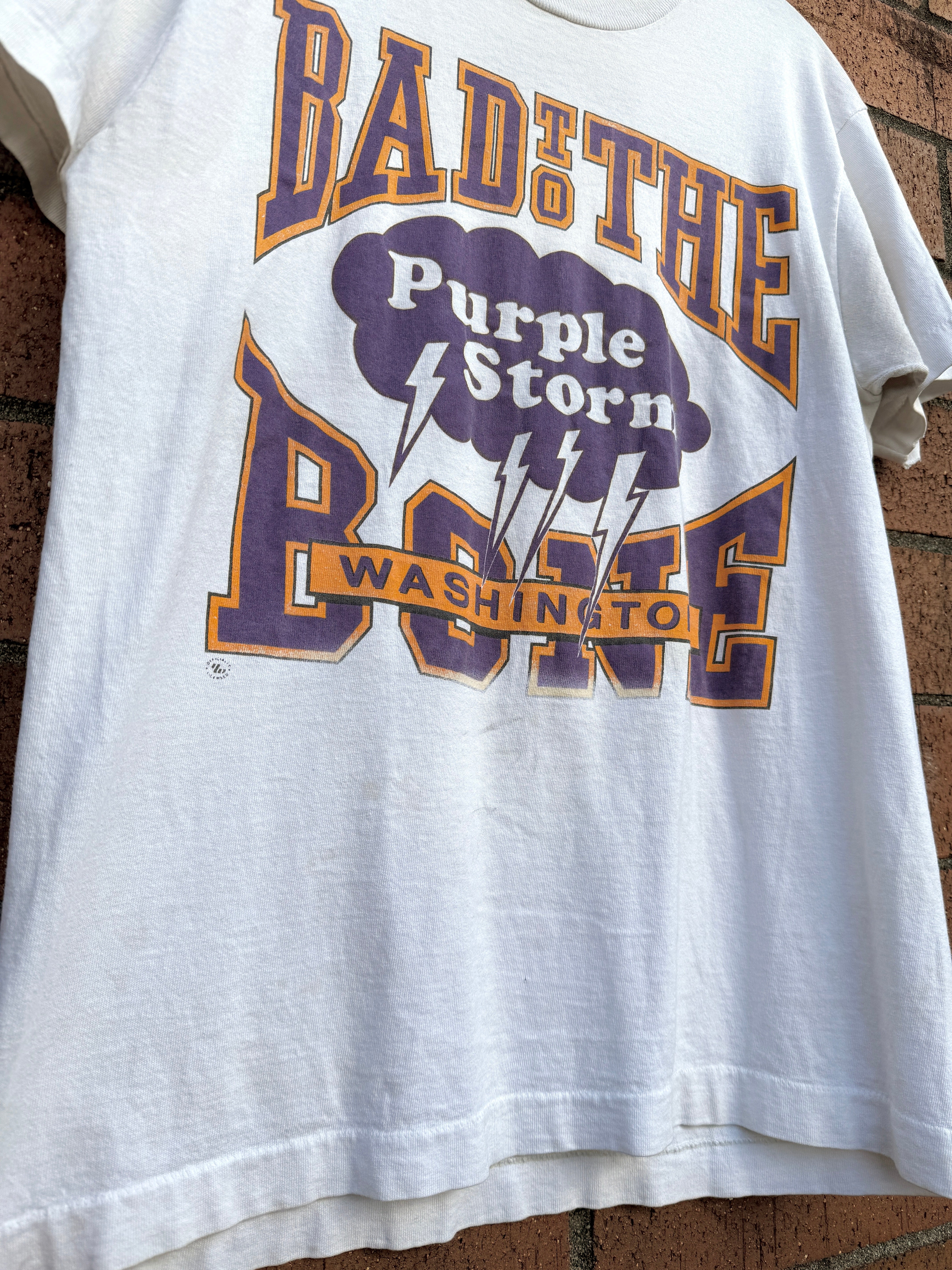 90s Bad to the Bone UW Huskies Tee Size L