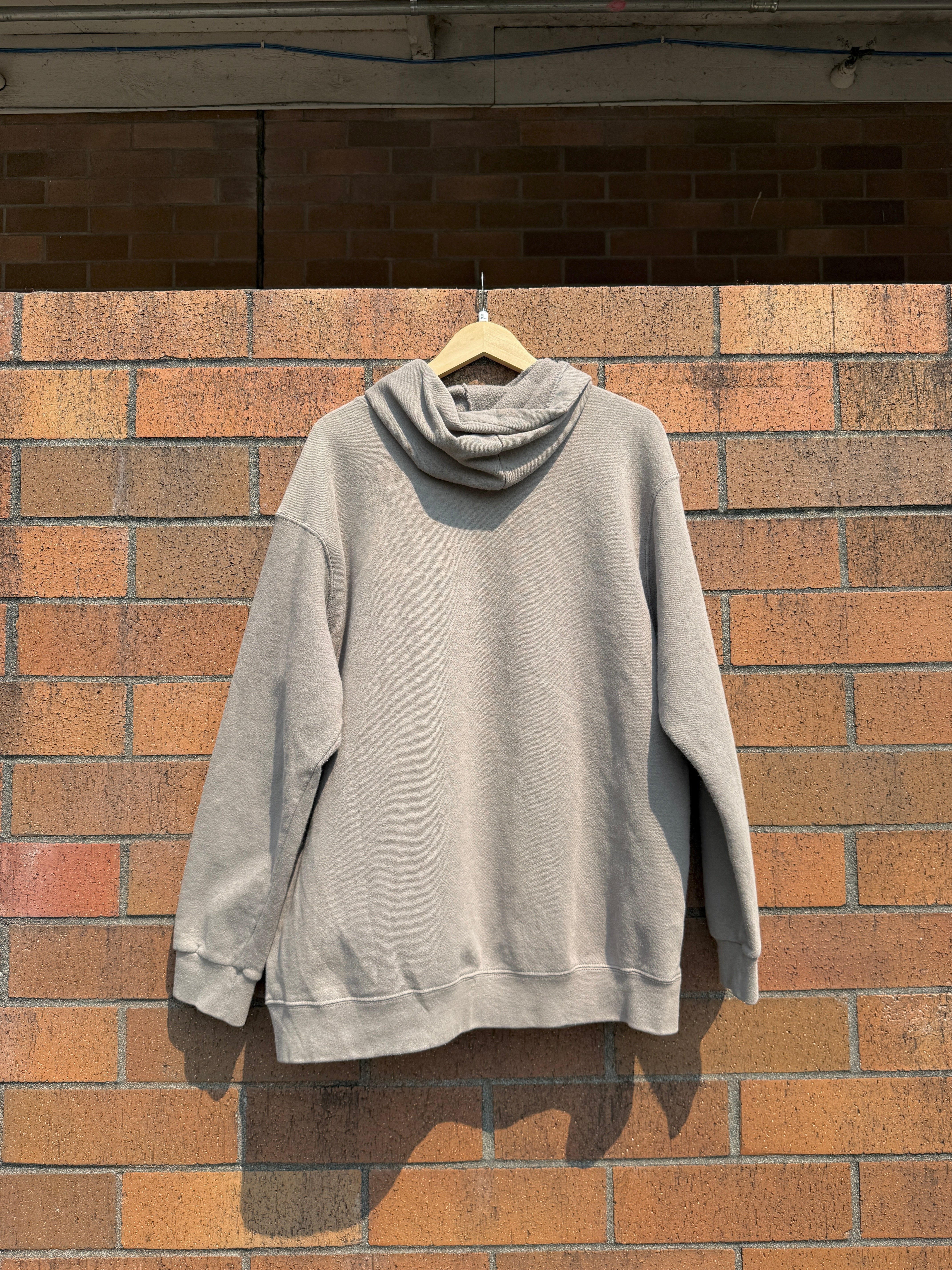 90s Nike Faded Olive / Black Center Swoosh Hoodie Size XL