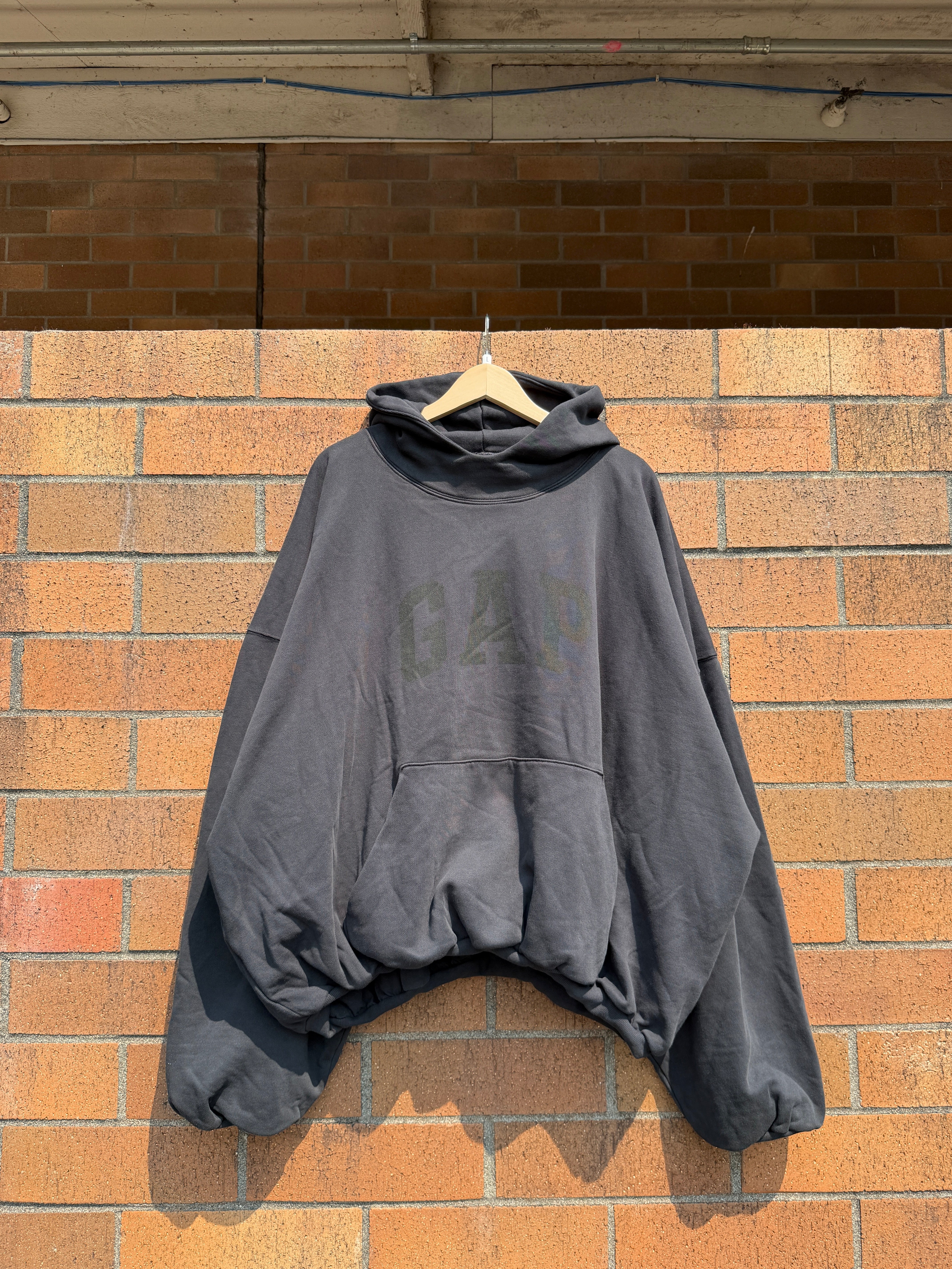 Yeezy Gap Engineered by Balenciaga Dove Hoodie Washed Black Size L SAMPLE