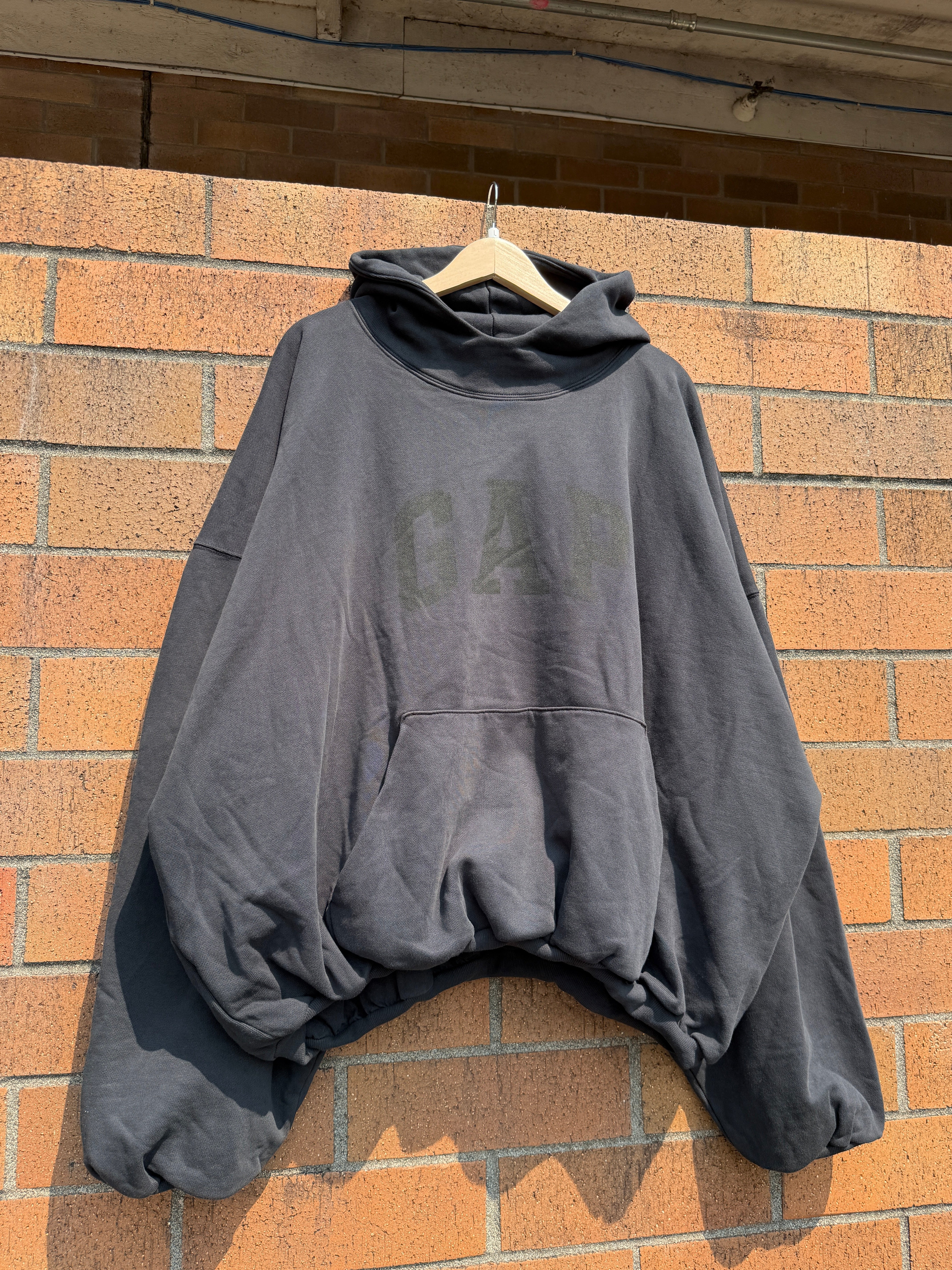 Yeezy Gap Engineered by Balenciaga Dove Hoodie Washed Black Size L SAMPLE