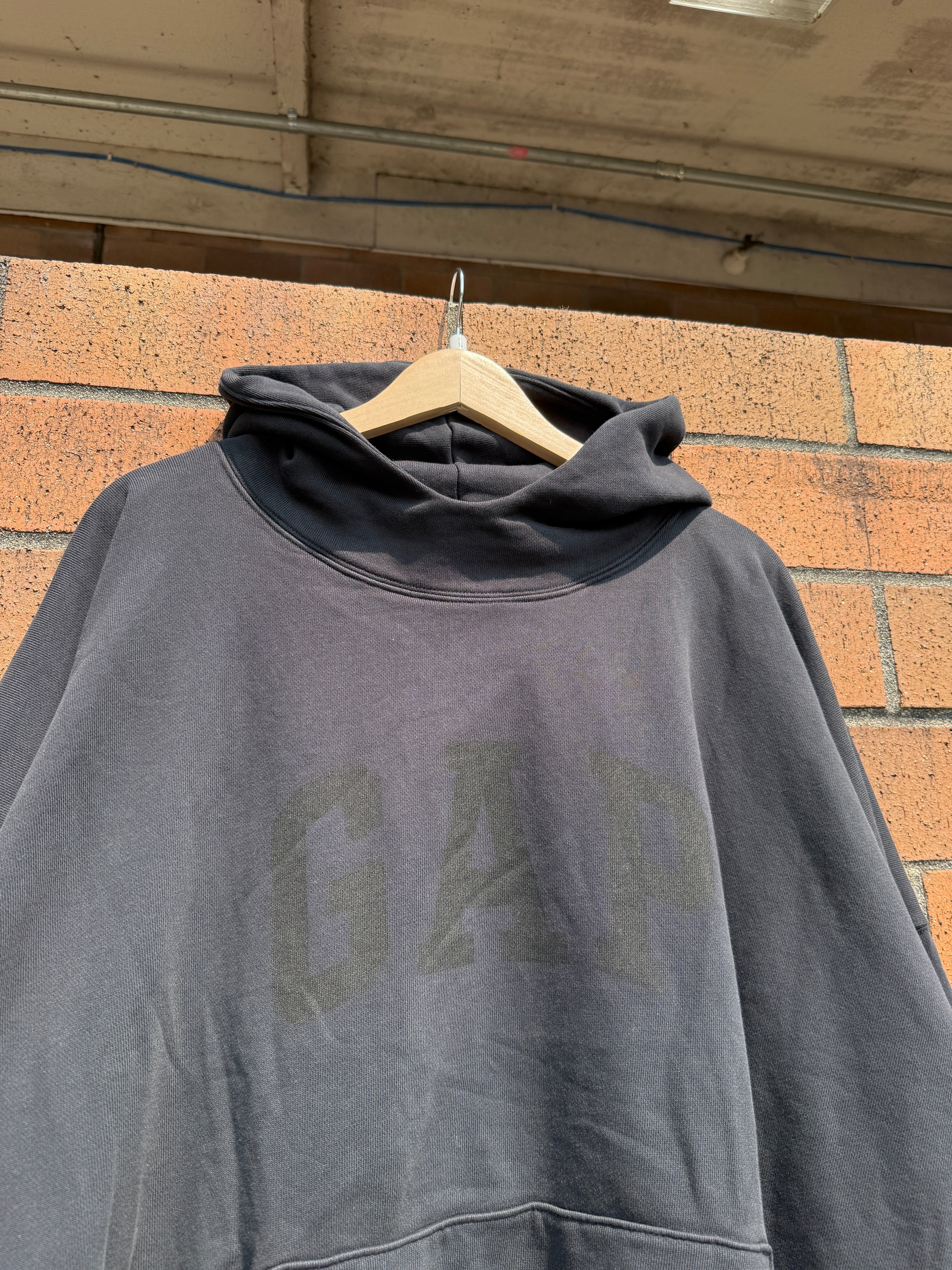 Yeezy Gap Engineered by Balenciaga Dove Hoodie Washed Black Size L SAMPLE