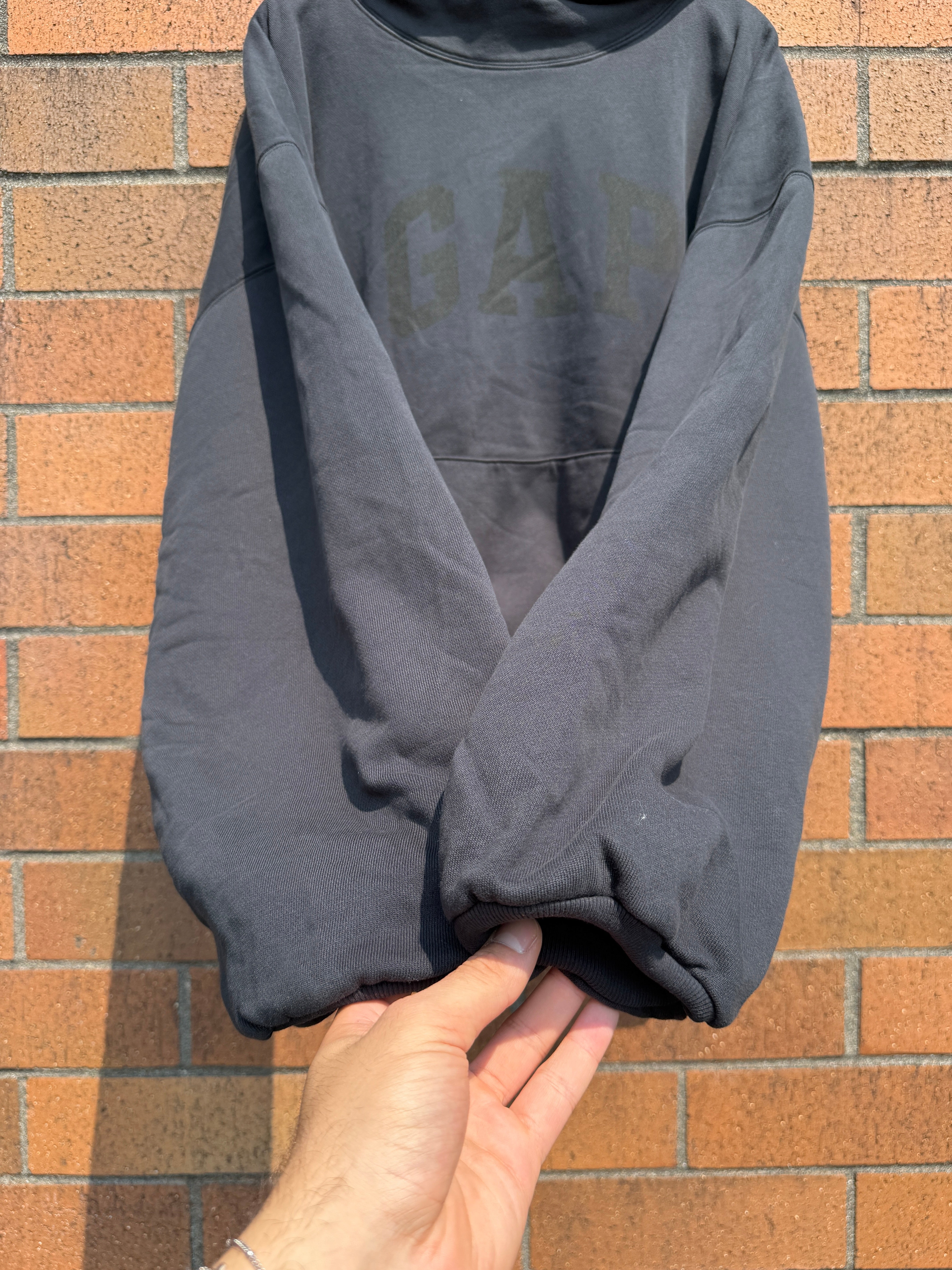 Yeezy Gap Engineered by Balenciaga Dove Hoodie Washed Black Size L SAMPLE