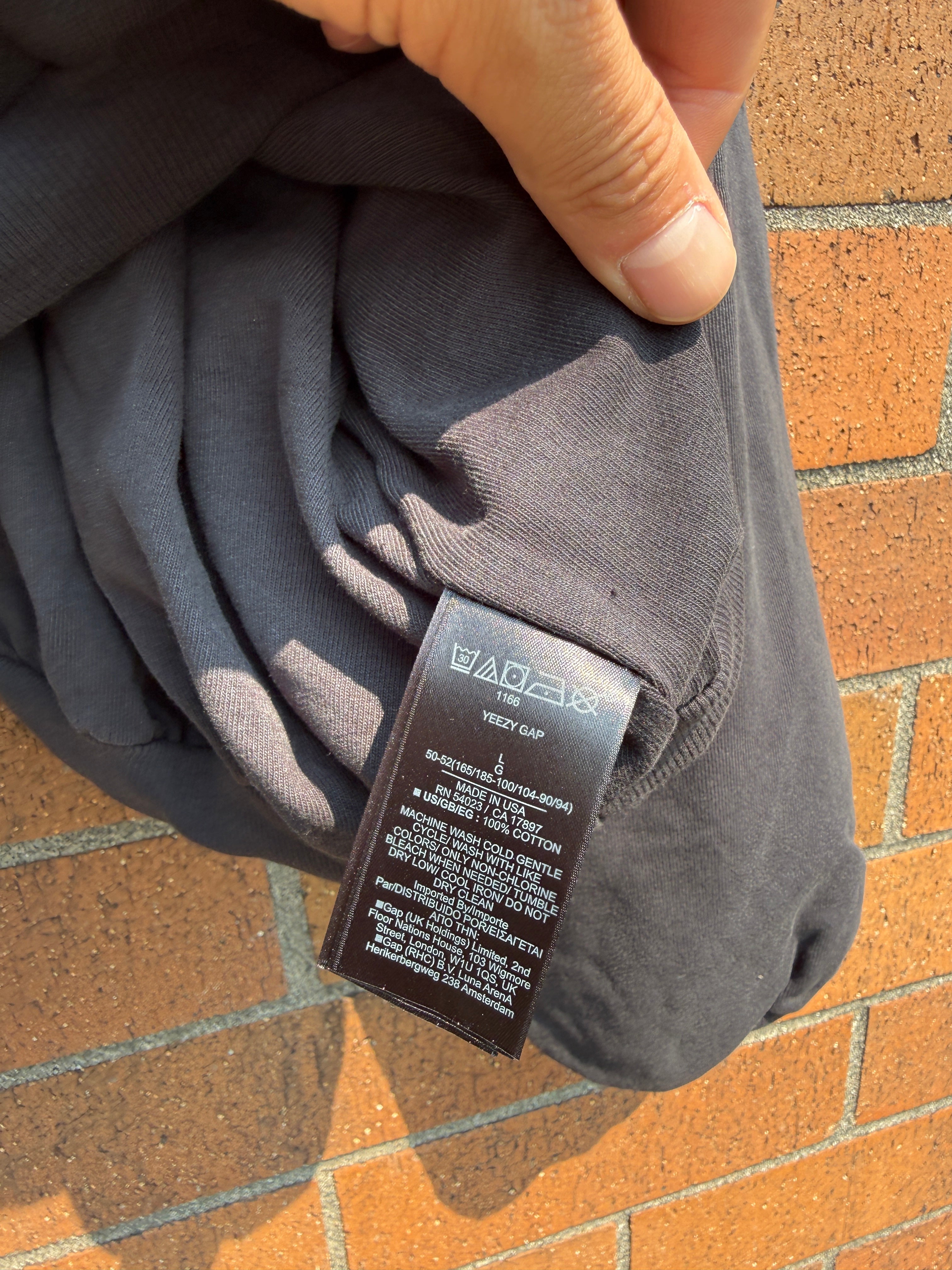 Yeezy Gap Engineered by Balenciaga Dove Hoodie Washed Black Size L SAMPLE