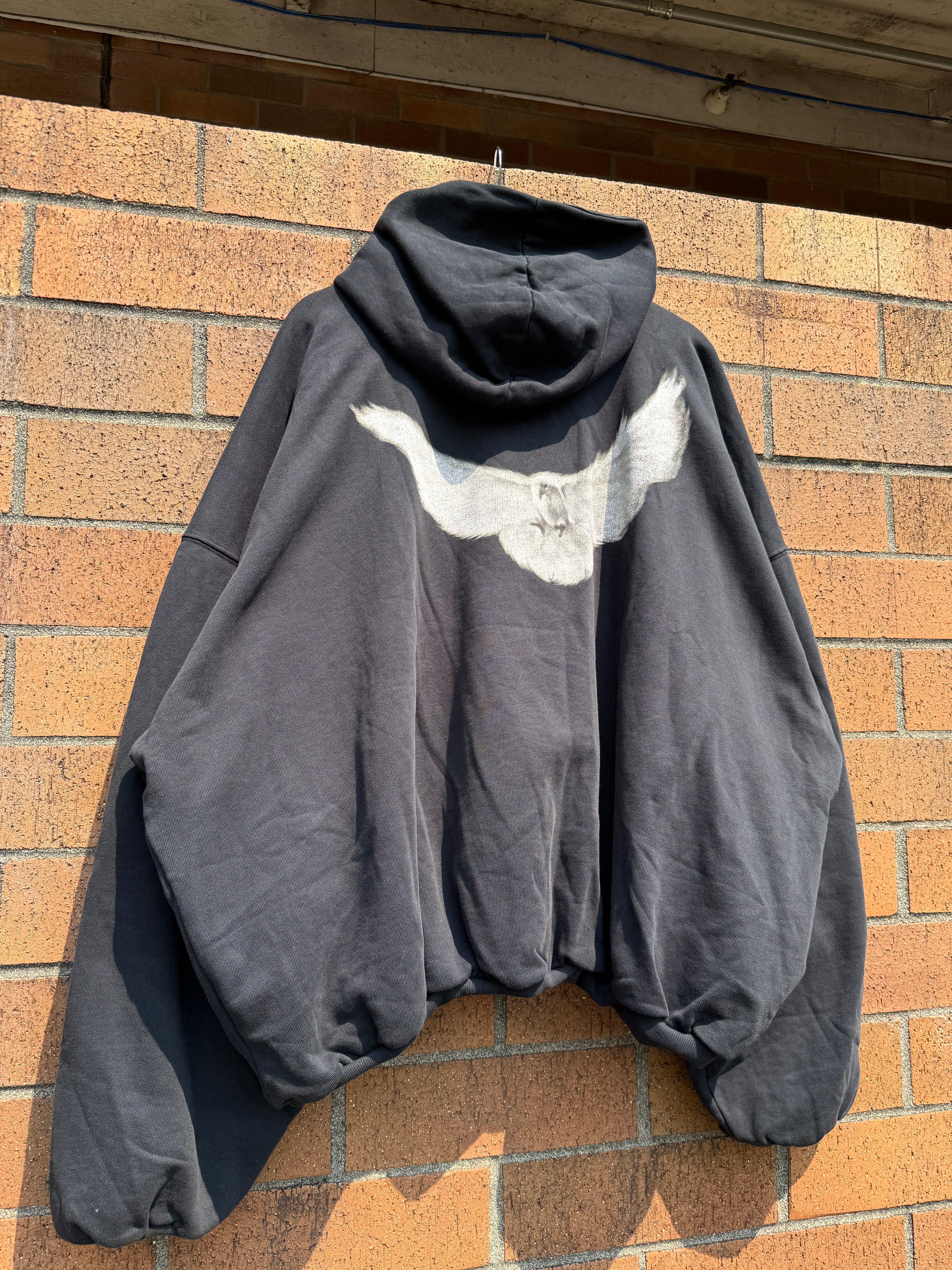 Yeezy Gap Engineered by Balenciaga Dove Hoodie Washed Black Size L SAMPLE