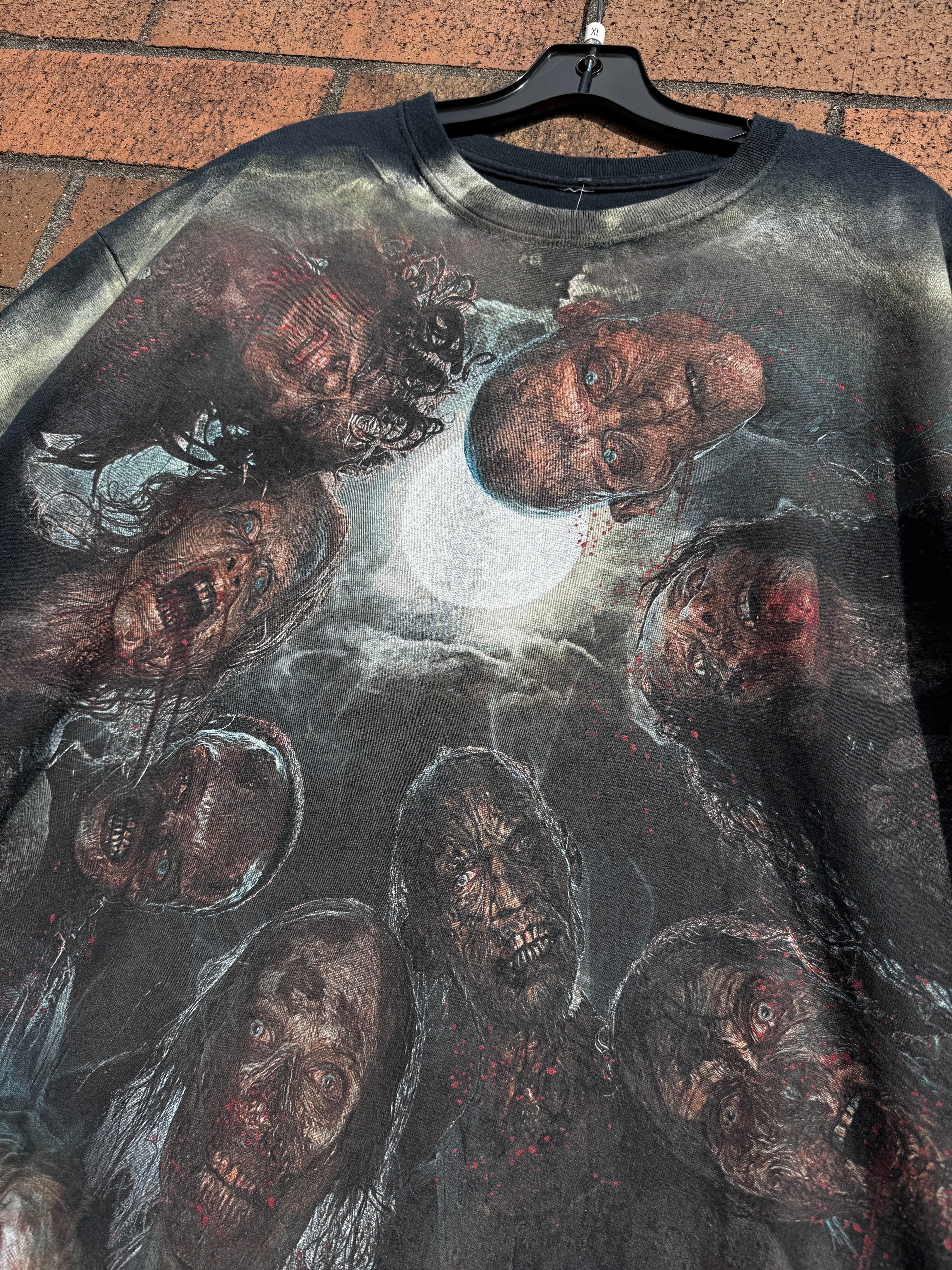 2015 The Walking Dead Big Zombie Print Tee Size XL